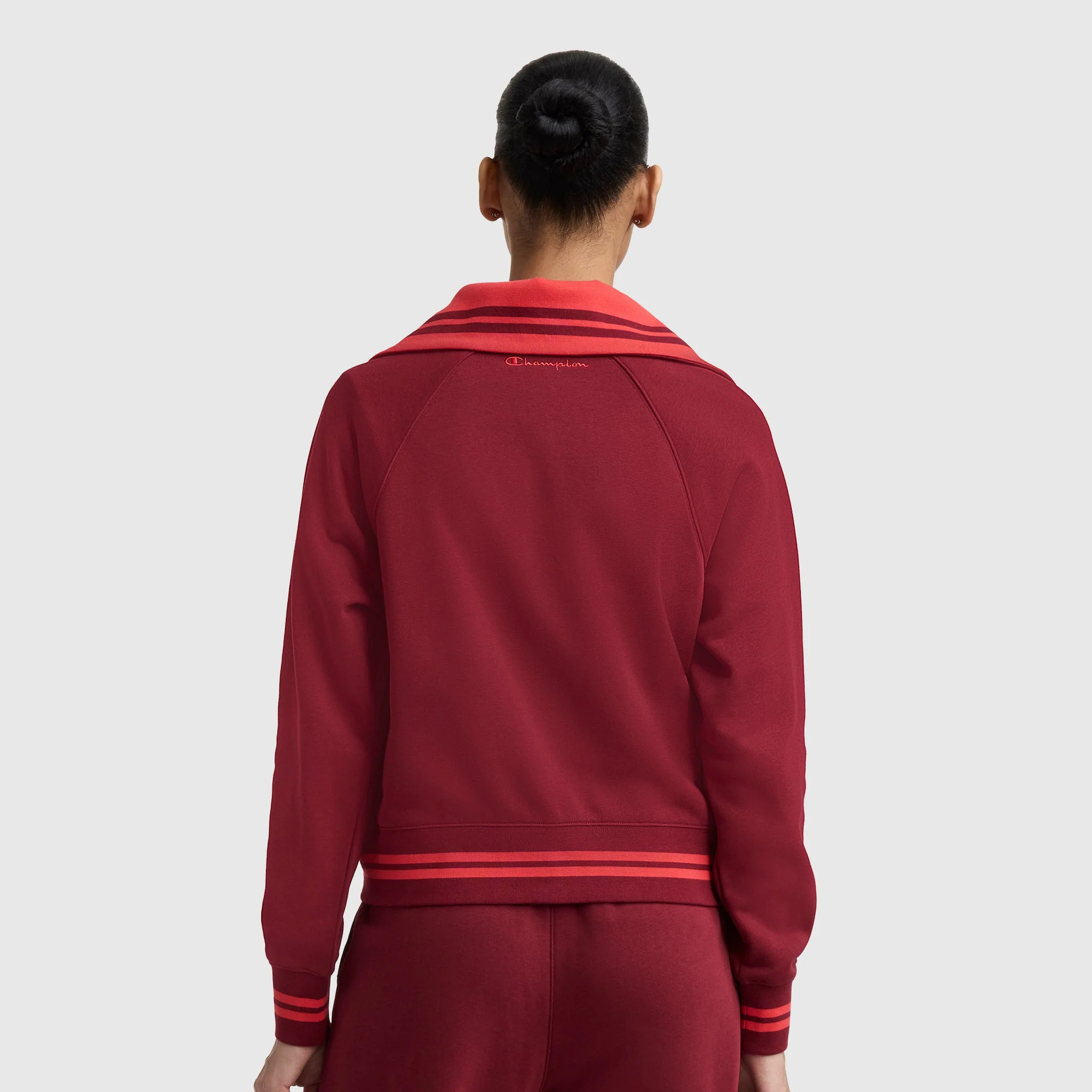 Pitcher Full-Zip Mockneck Top, C Logo