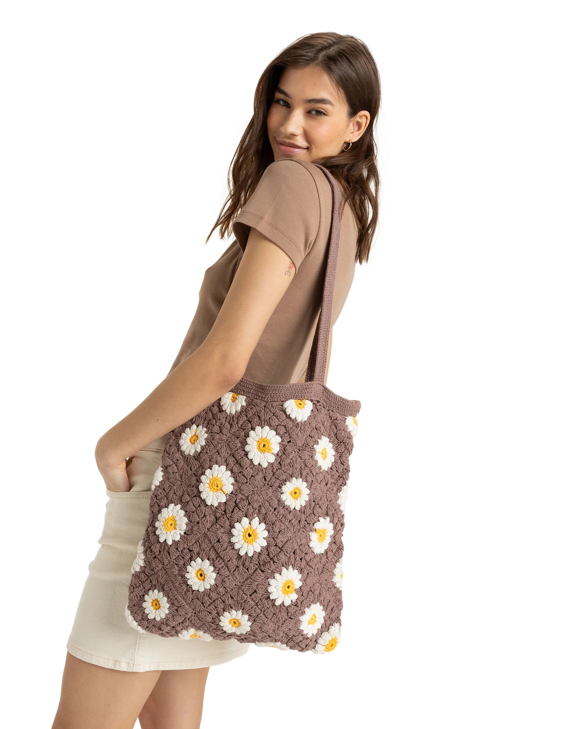 Wandering Beach Crochet Tote Bag