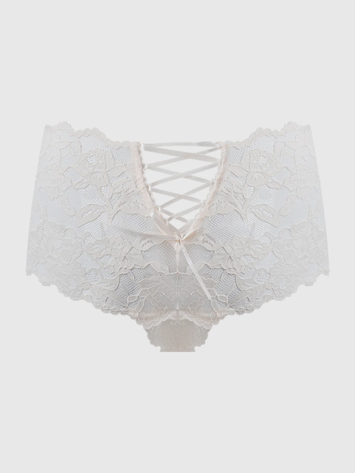 Mabel Crotchless Lace Up Back Cheeky