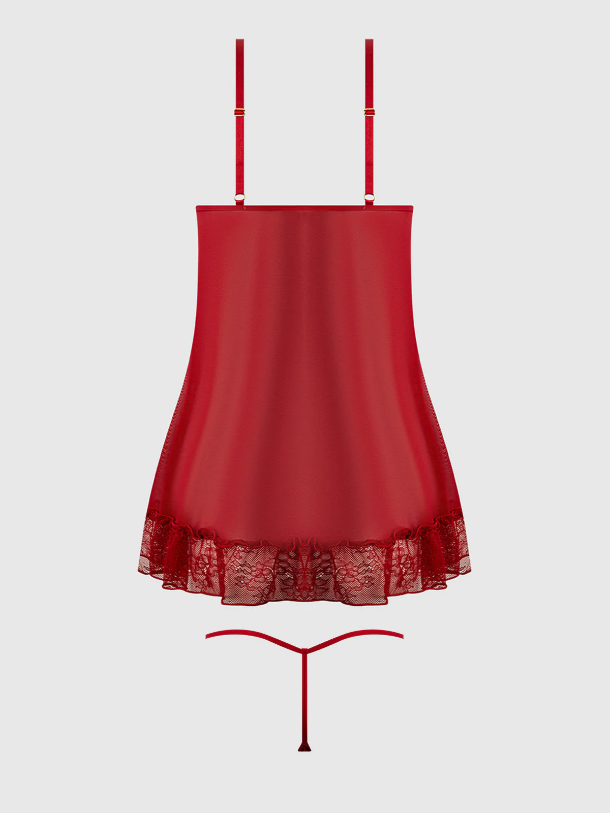 Chiara Lace & Mesh Babydoll Set