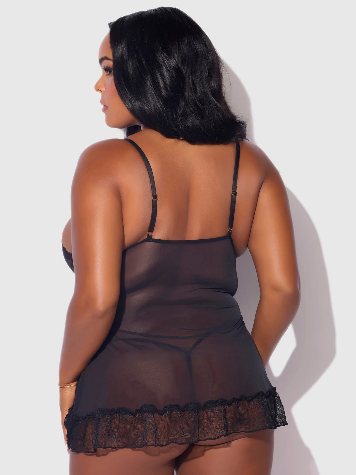 Chiara Lace & Mesh Babydoll Set