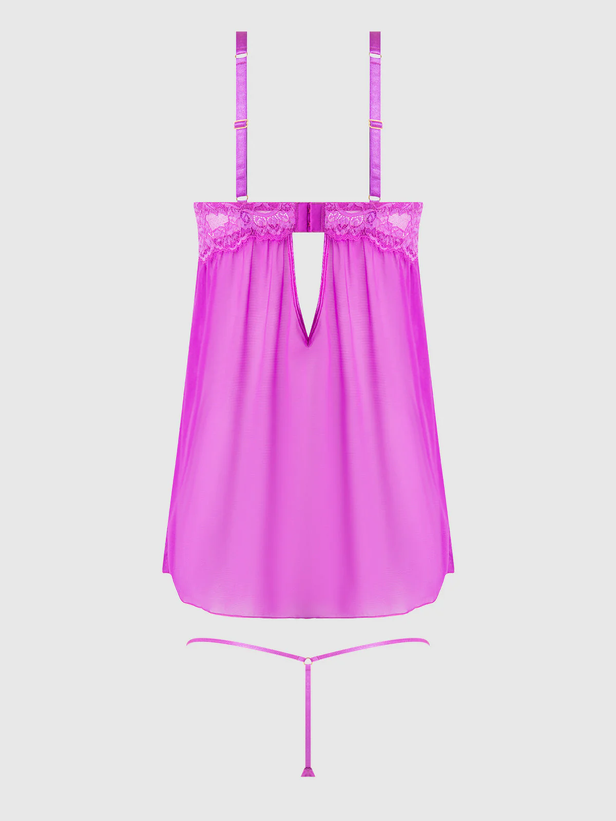 Arianna Lace & Chains Underwire Babydoll Set
