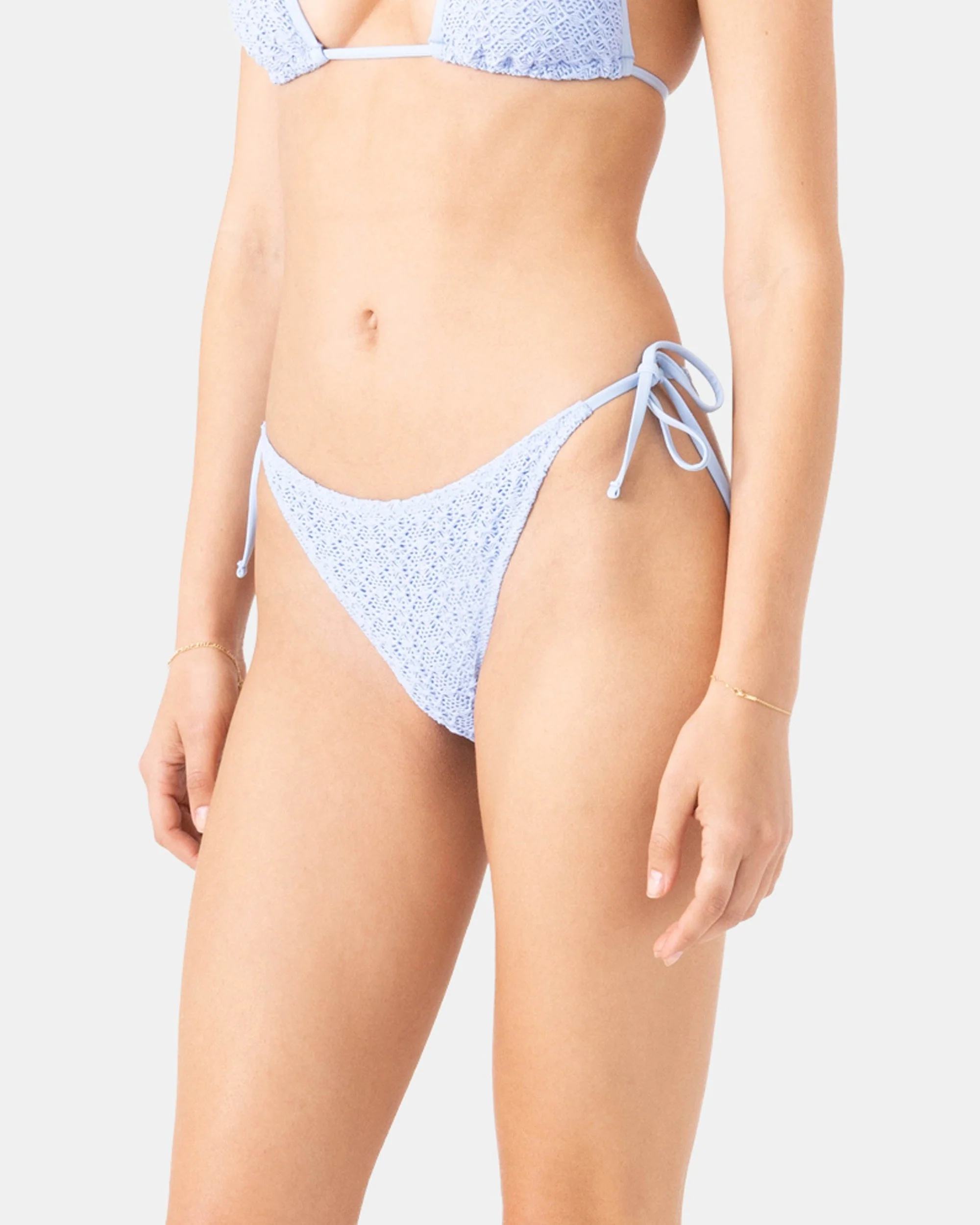 Crochet Tie Side Cheeky Bikini Bottom