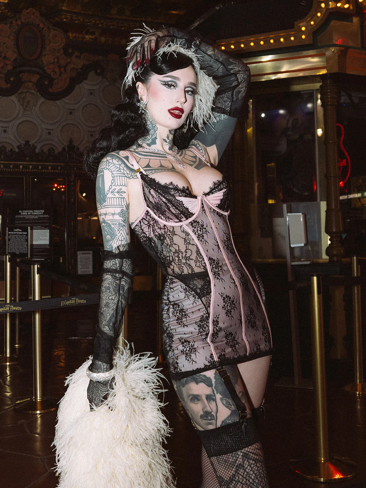 Rosalind Satin & Lace Underwire Chemise