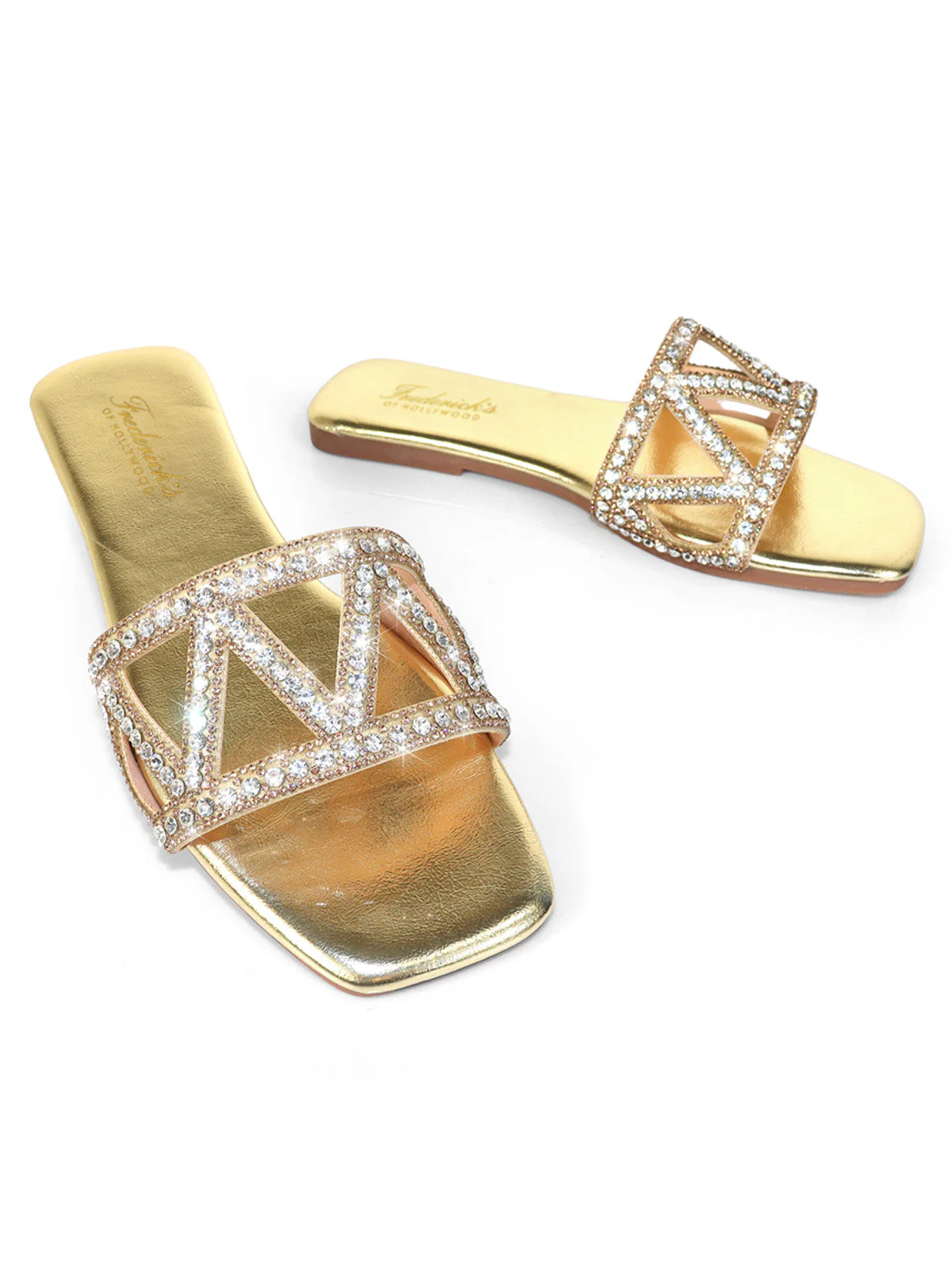Lucy Rhinestone Flat Sandal