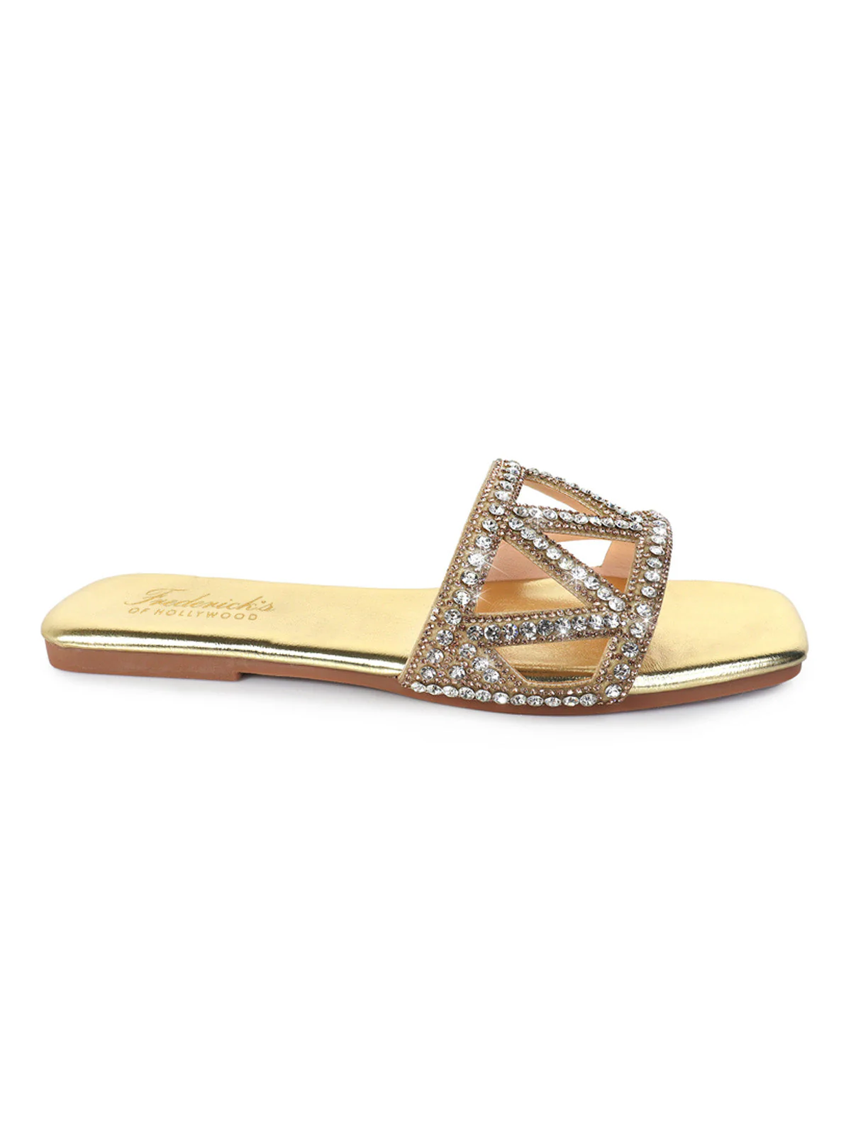 Lucy Rhinestone Flat Sandal