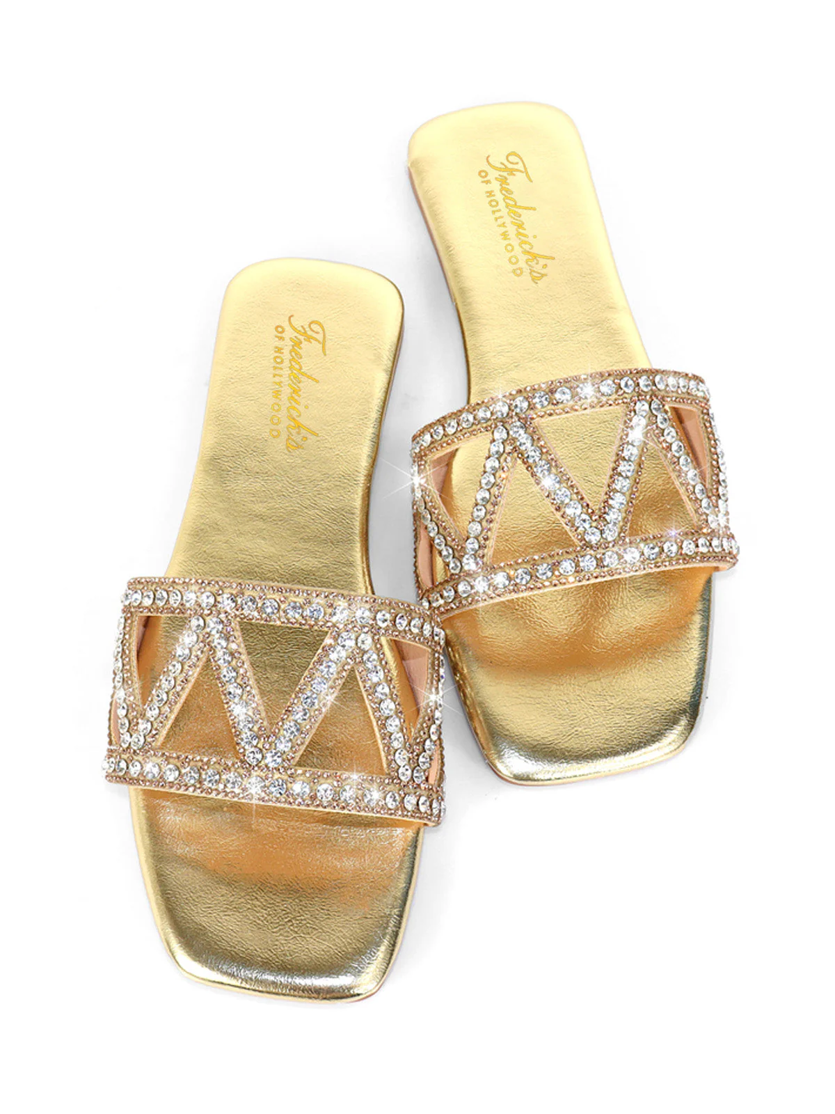 Lucy Rhinestone Flat Sandal