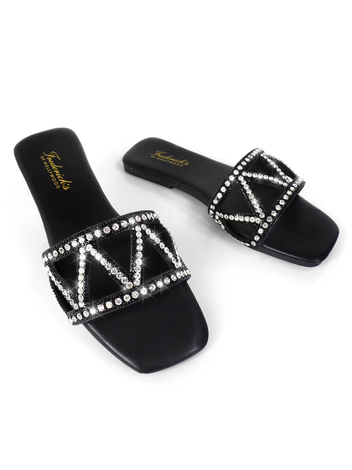 Lucy Rhinestone Flat Sandal