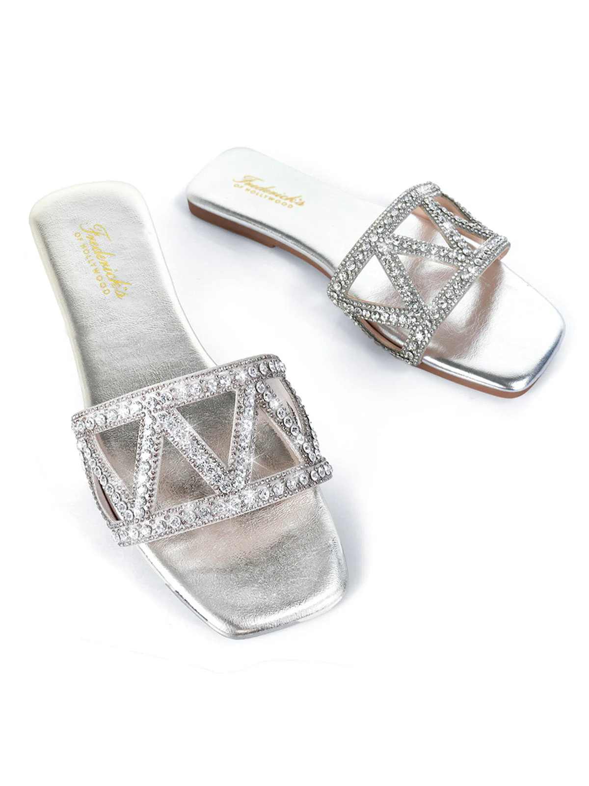 Lucy Rhinestone Flat Sandal