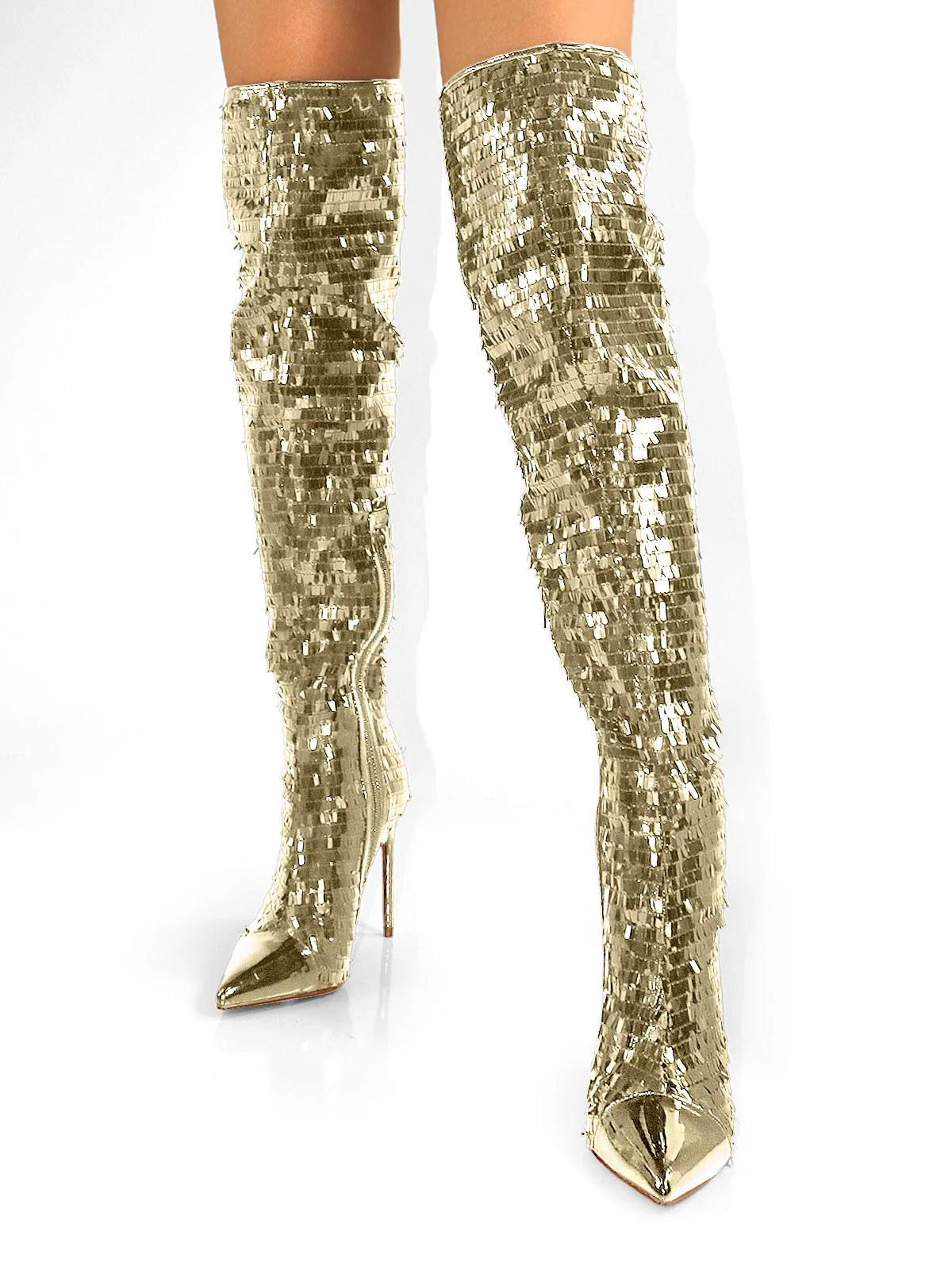 Vitoria Sequin Knee High Boots