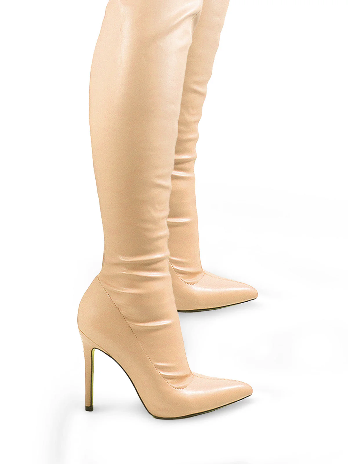 Gisele Stretchy Overknee Heeled Boots