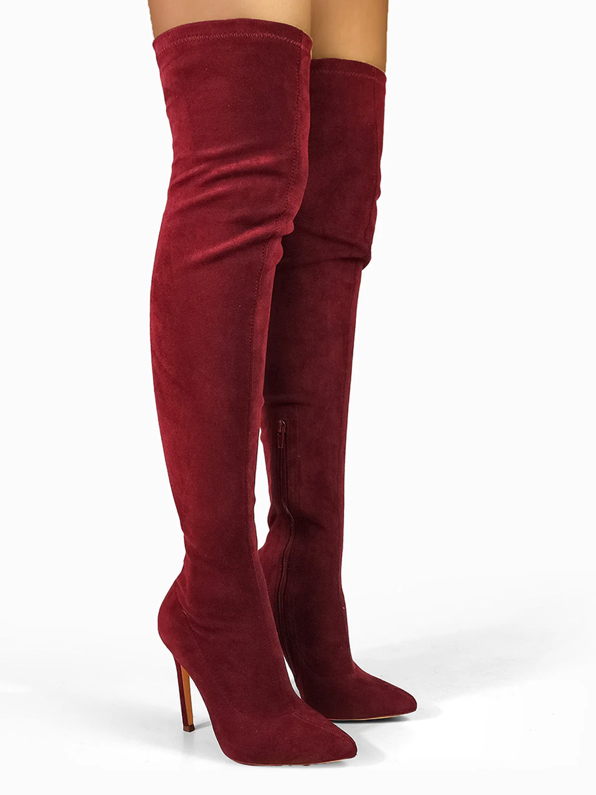 Gisele Stretchy Overknee Heeled Boots