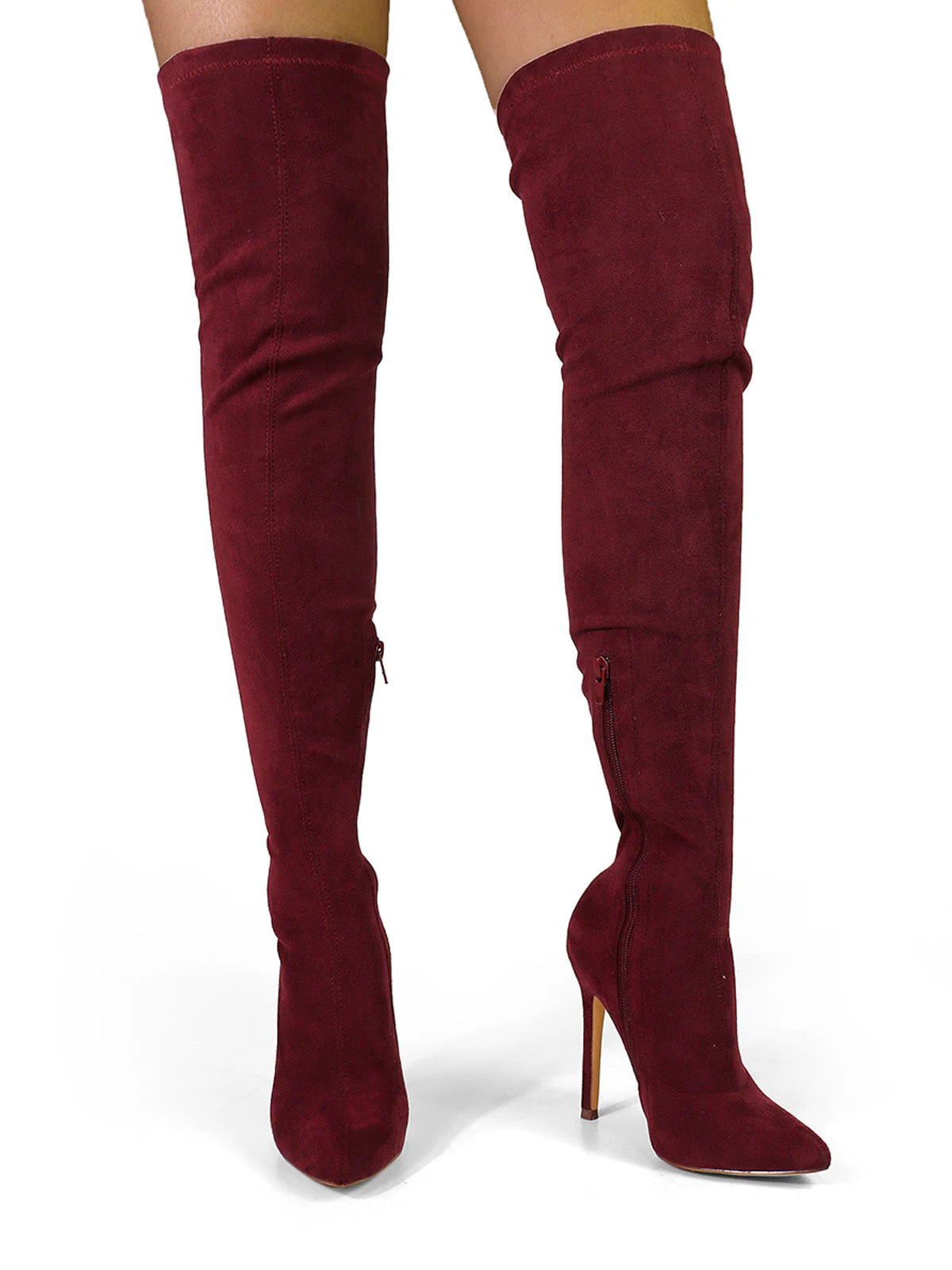 Gisele Stretchy Overknee Heeled Boots