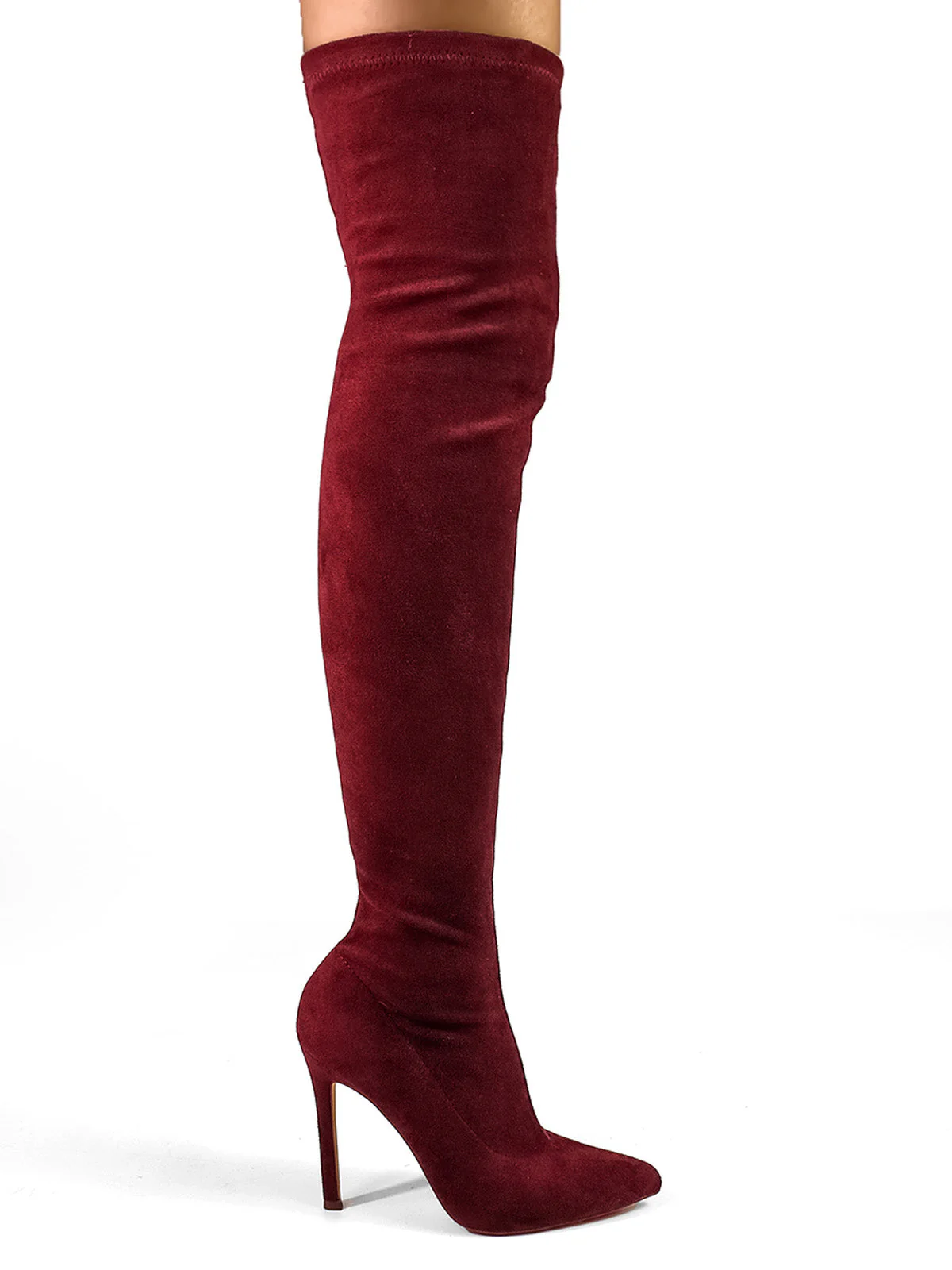 Gisele Stretchy Overknee Heeled Boots