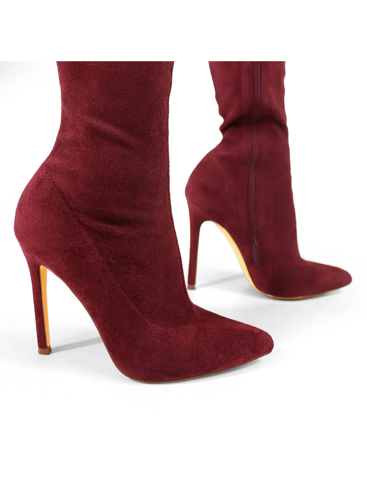 Gisele Stretchy Overknee Heeled Boots