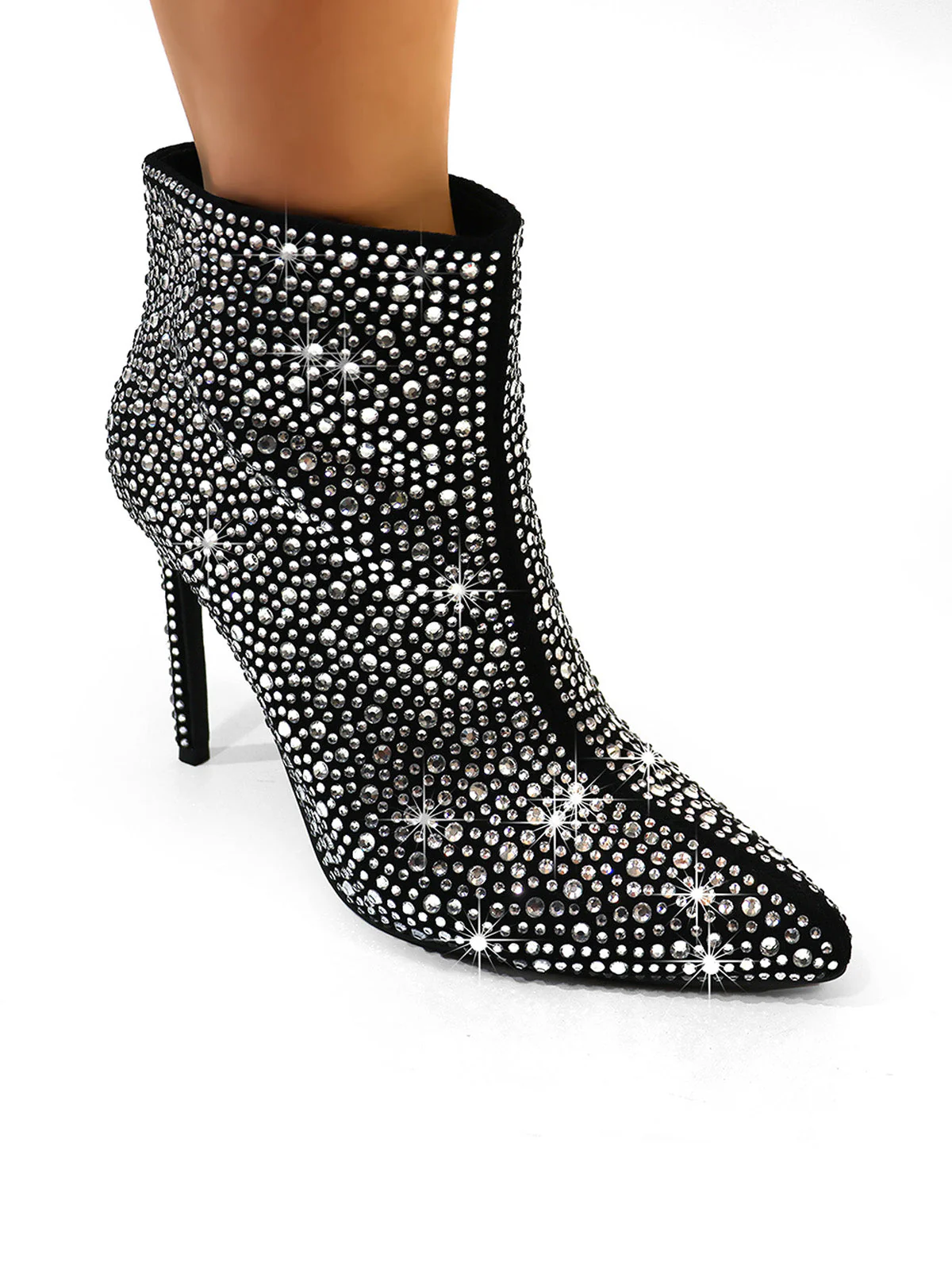 Izara Rhinestone Ankle Boots
