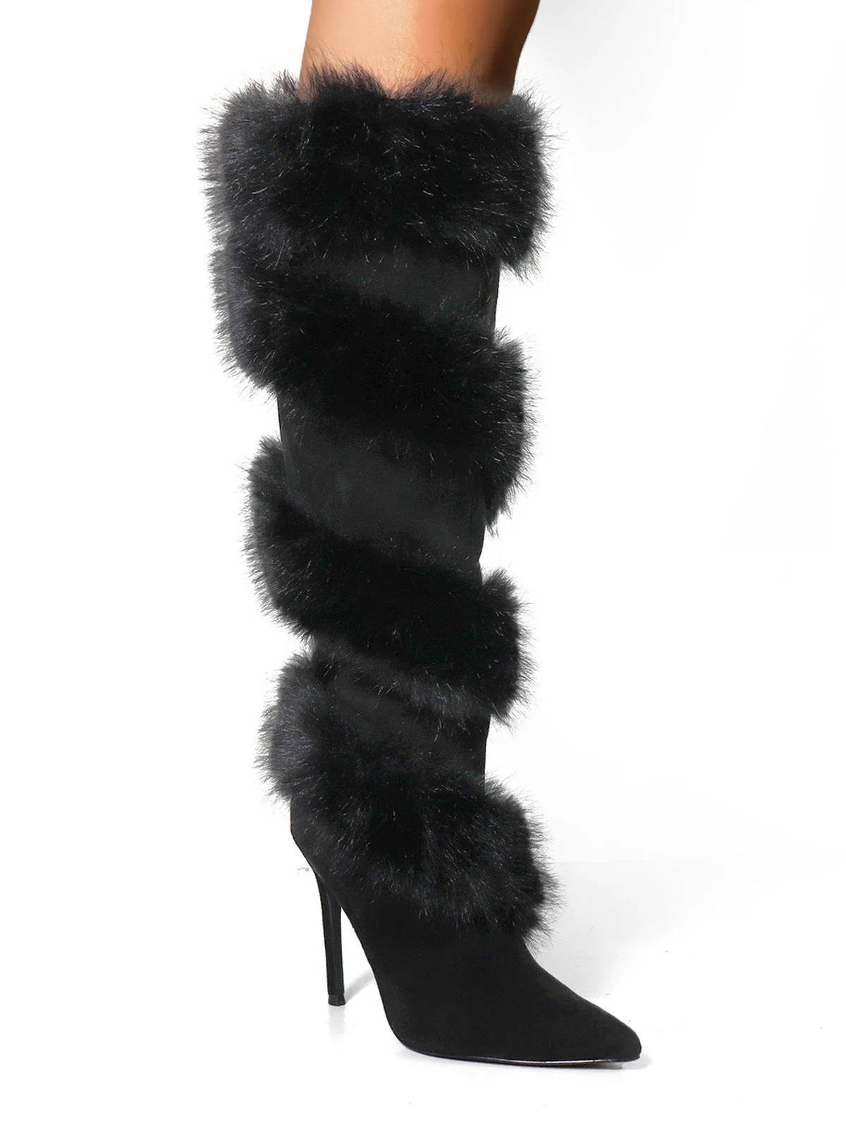 Holly Feather Over the Knee High Boots