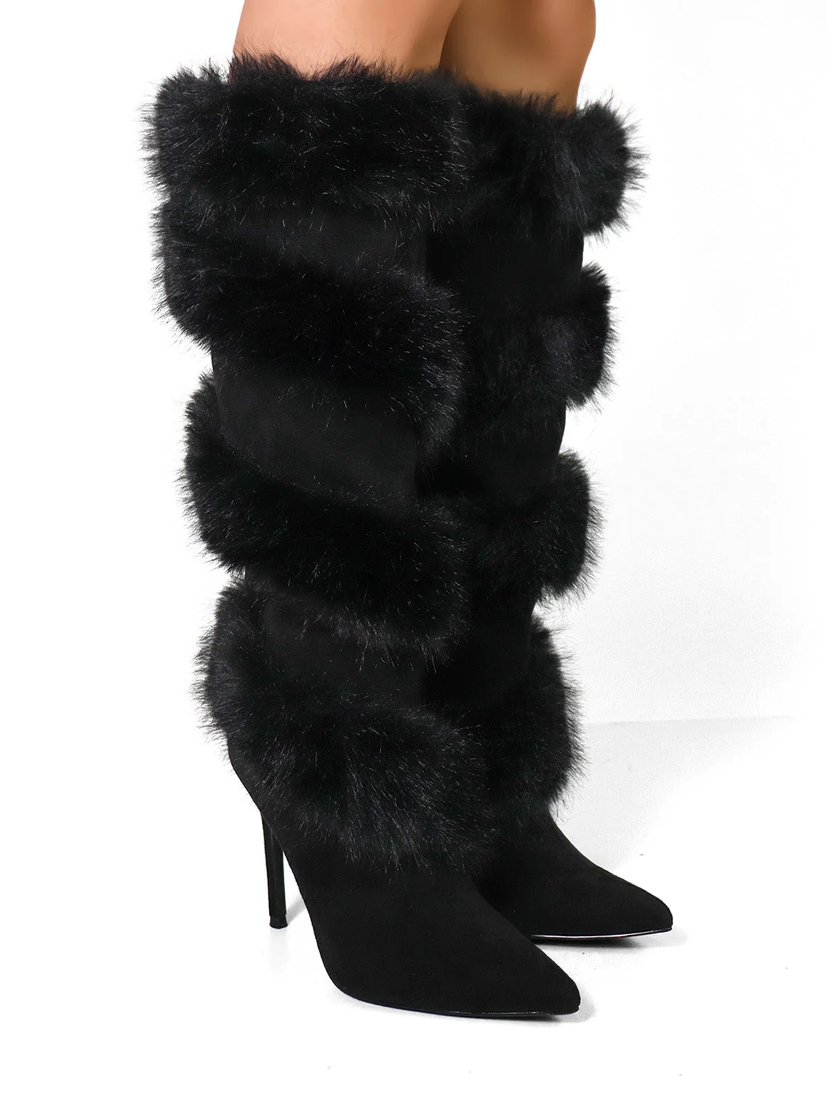 Holly Feather Over the Knee High Boots