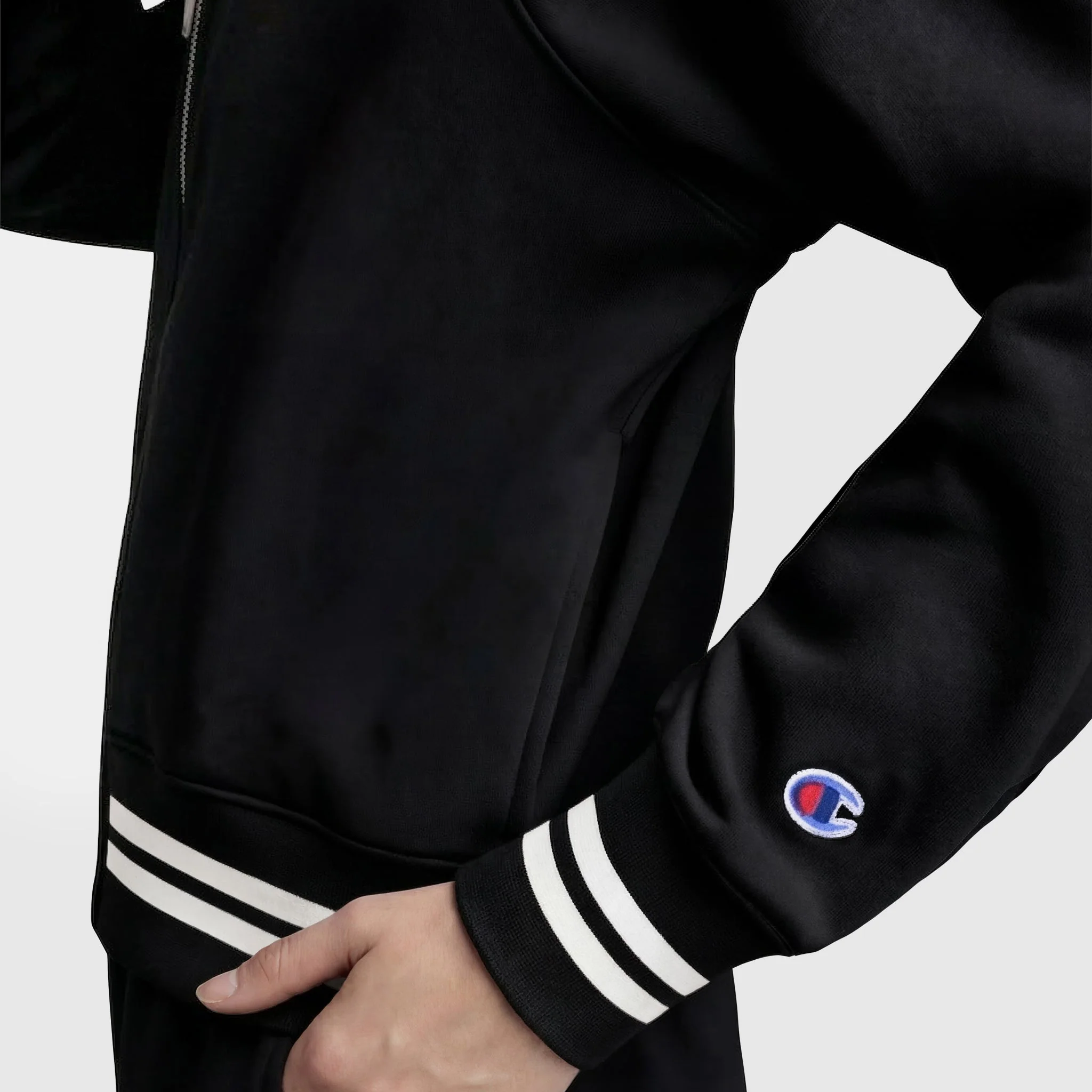 Pitcher Full-Zip Mockneck Top, C Logo
