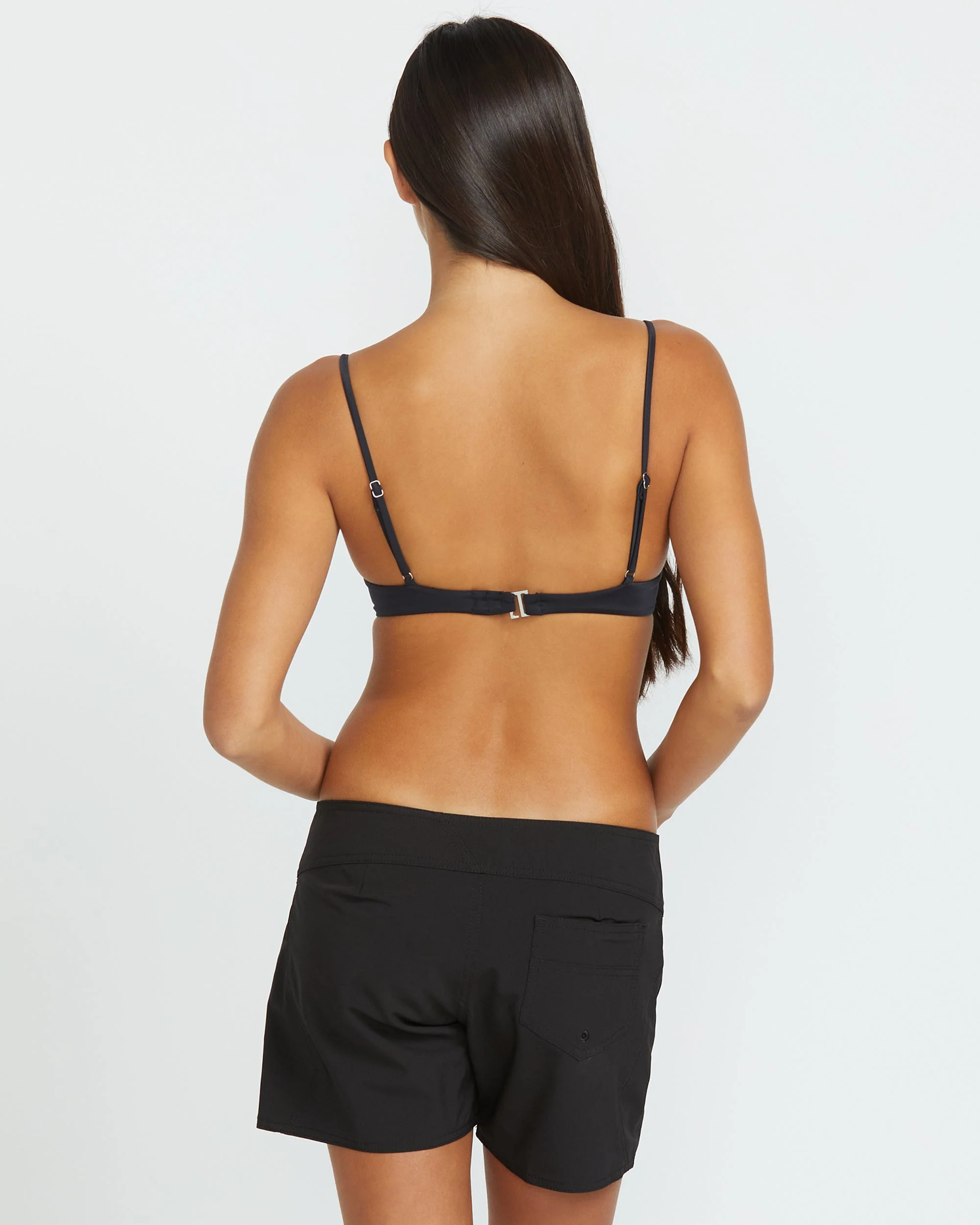 Women's Simply Solid Front-Tie Boardshorts