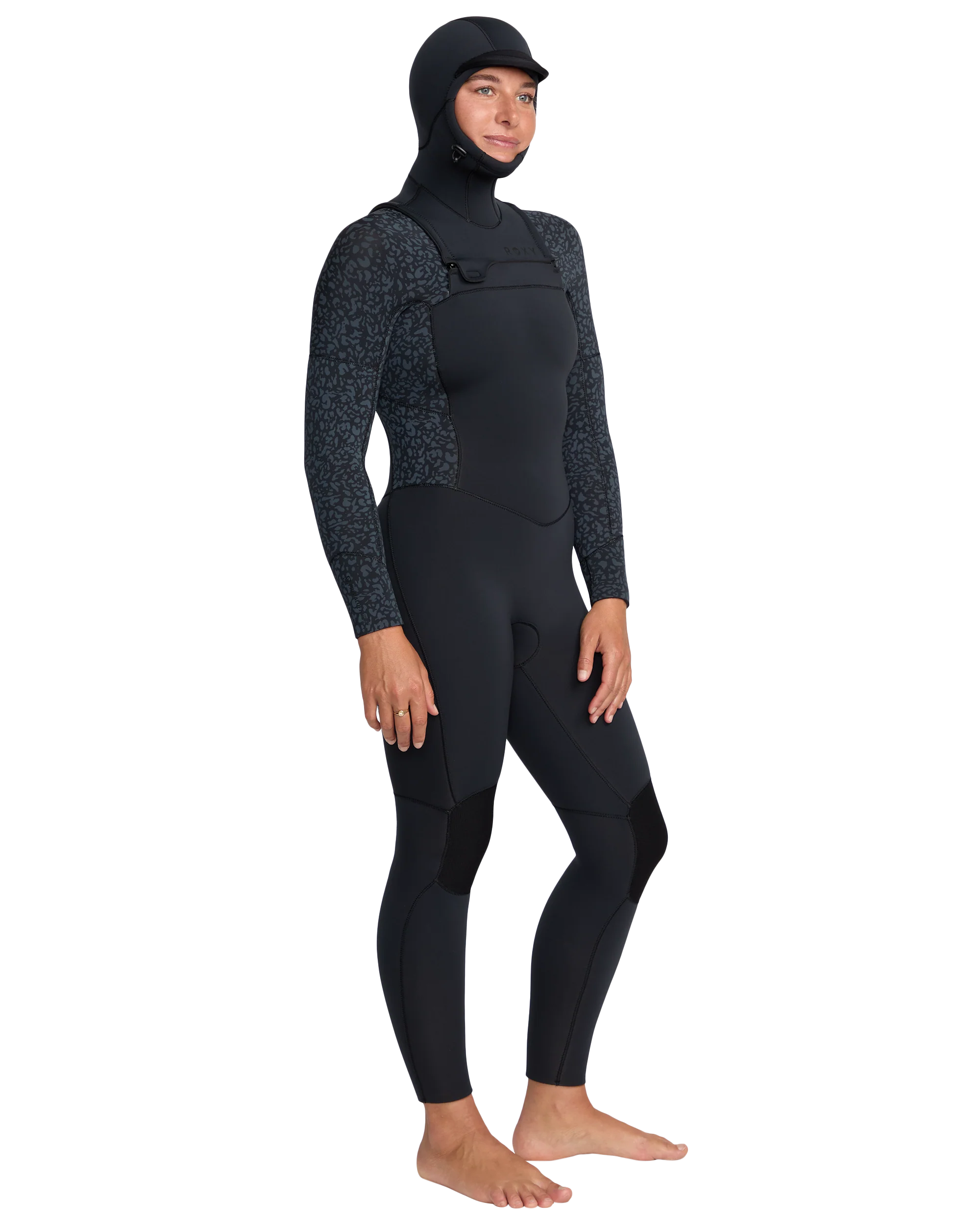 5/4mm Swell Natural Hooded Front Zip Wetsuit