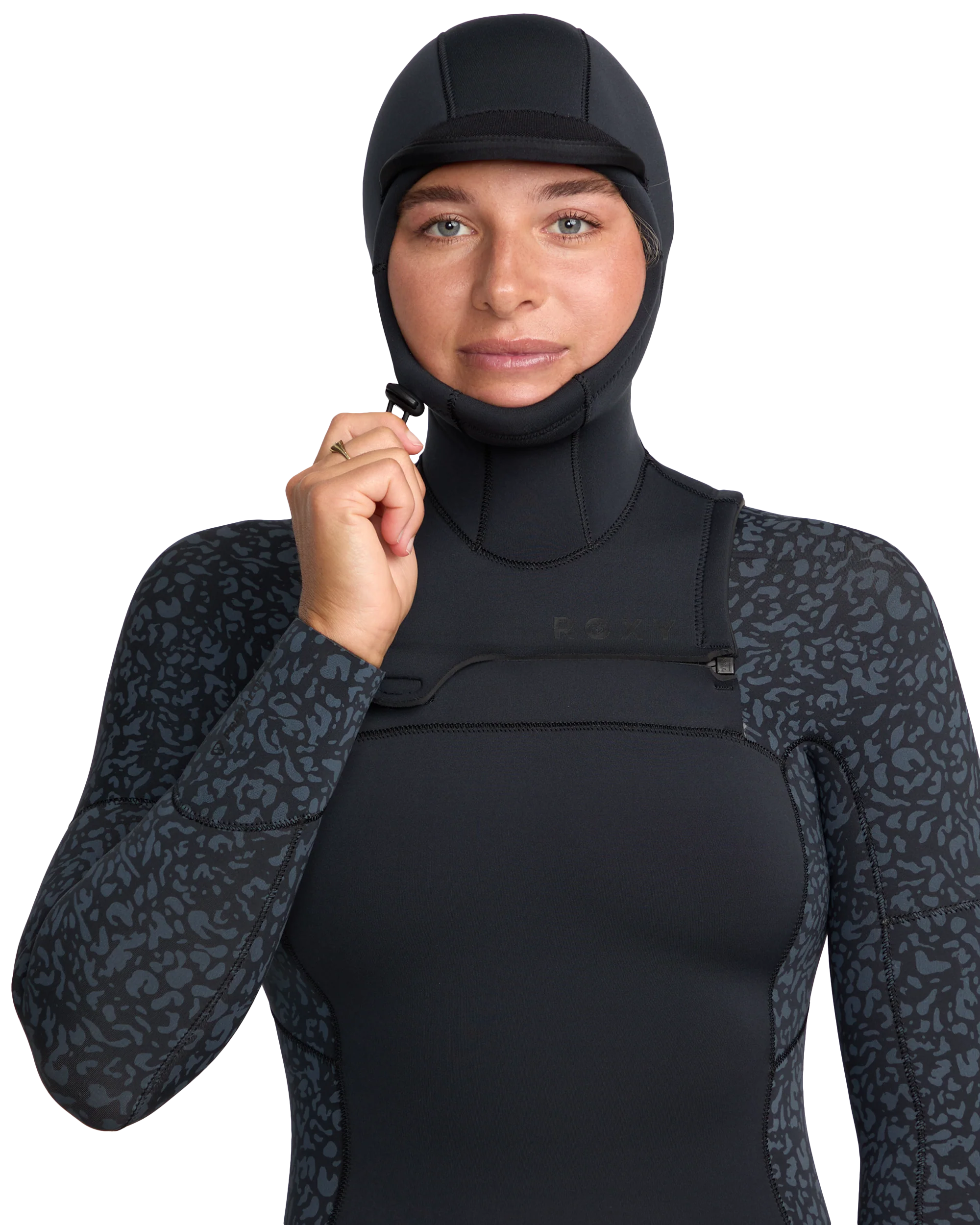 5/4mm Swell Natural Hooded Front Zip Wetsuit