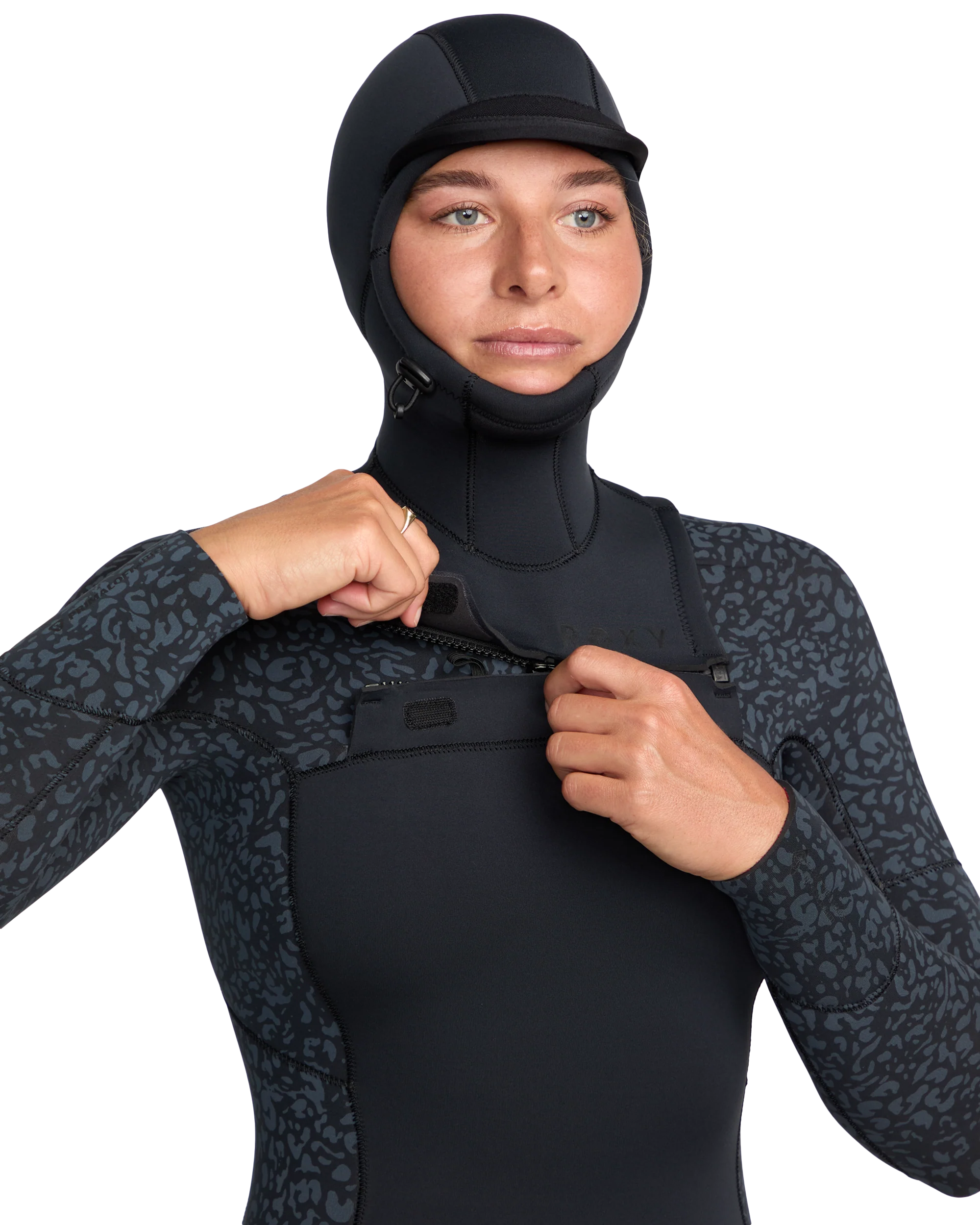 5/4mm Swell Natural Hooded Front Zip Wetsuit