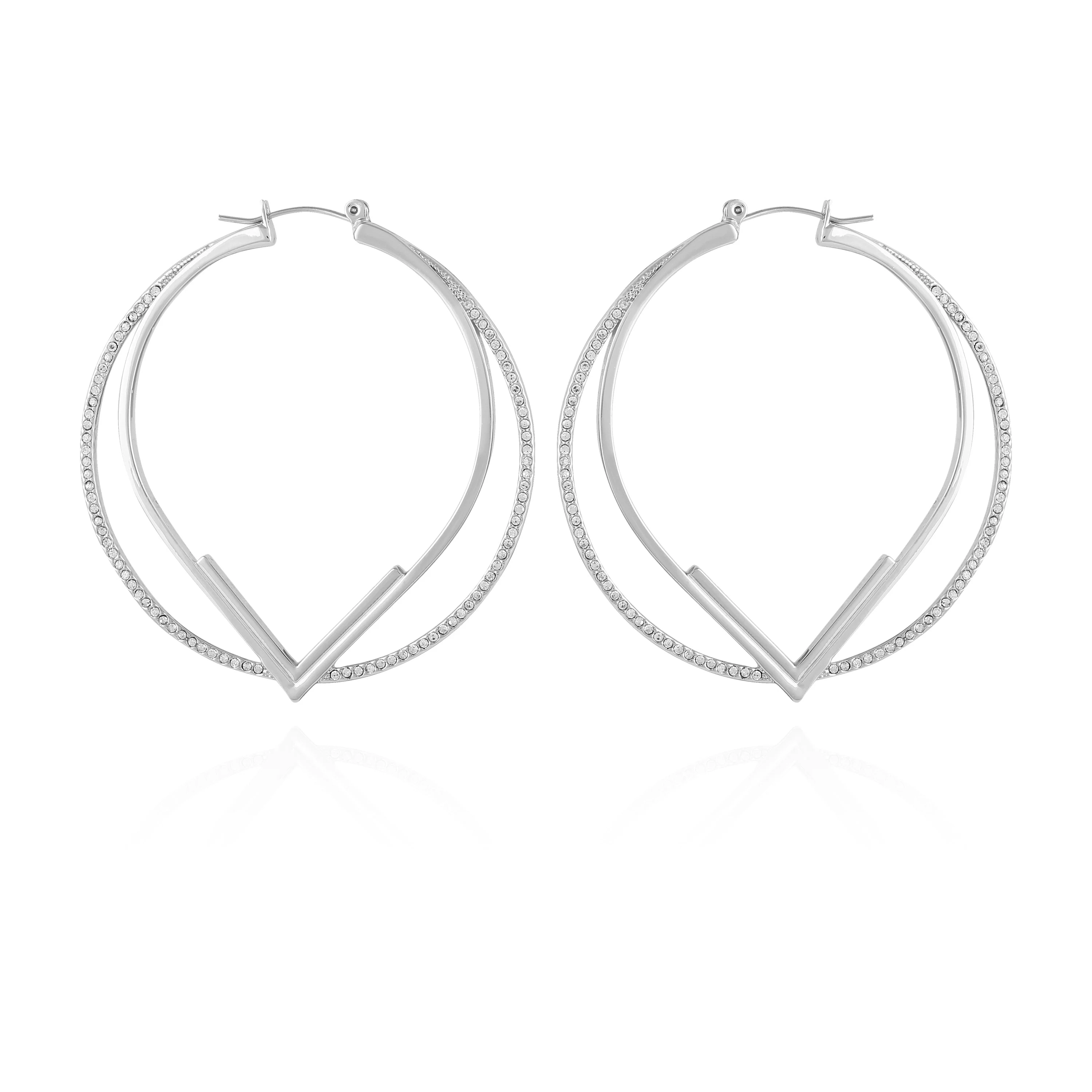 269-double-hoop-v-pave-earrings-1.webp Double Hoop V Pave Earrings