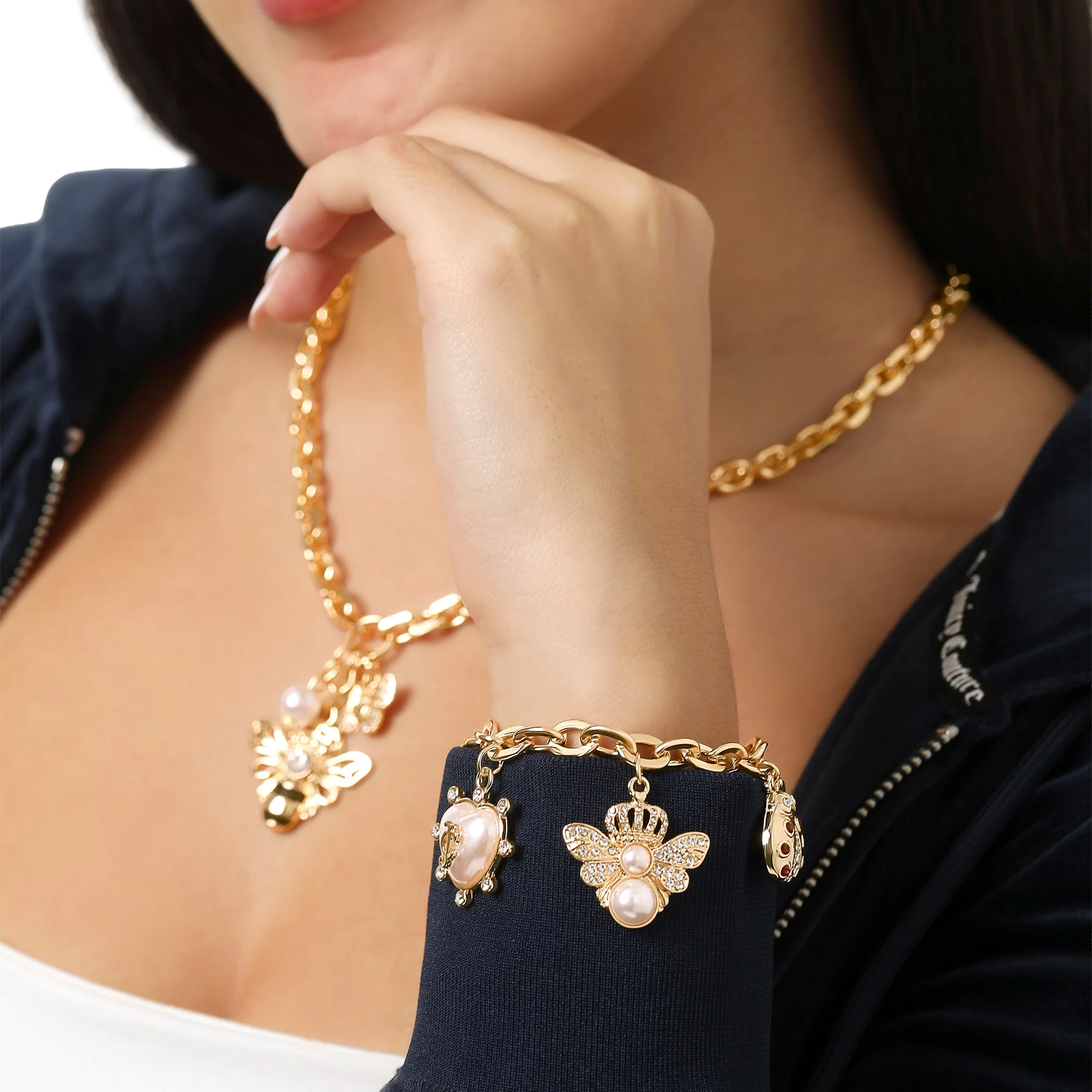 Pearl & Icon Charm Bracelet