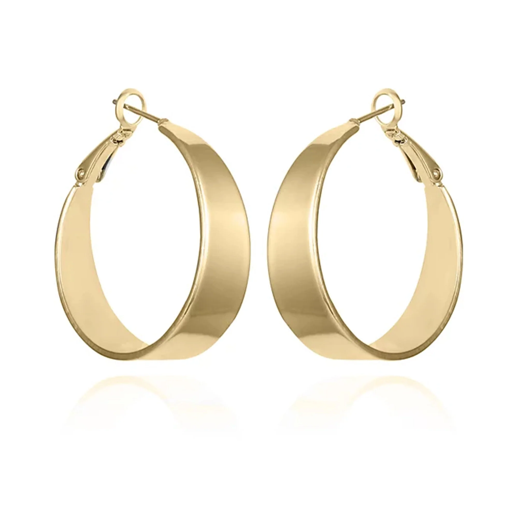 Band Thick Hoop Earrings