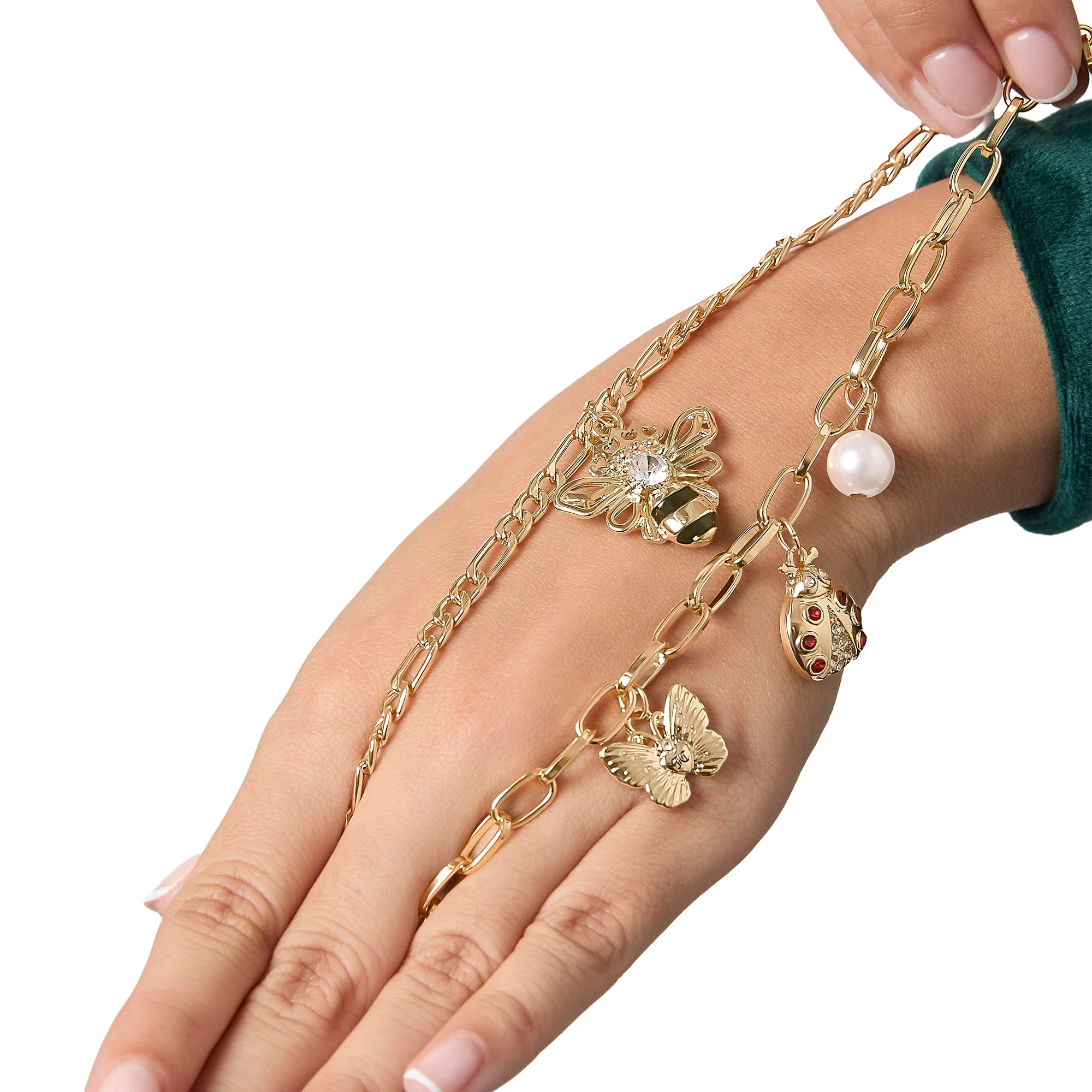 Gold-Tone Charm Bracelet Duo