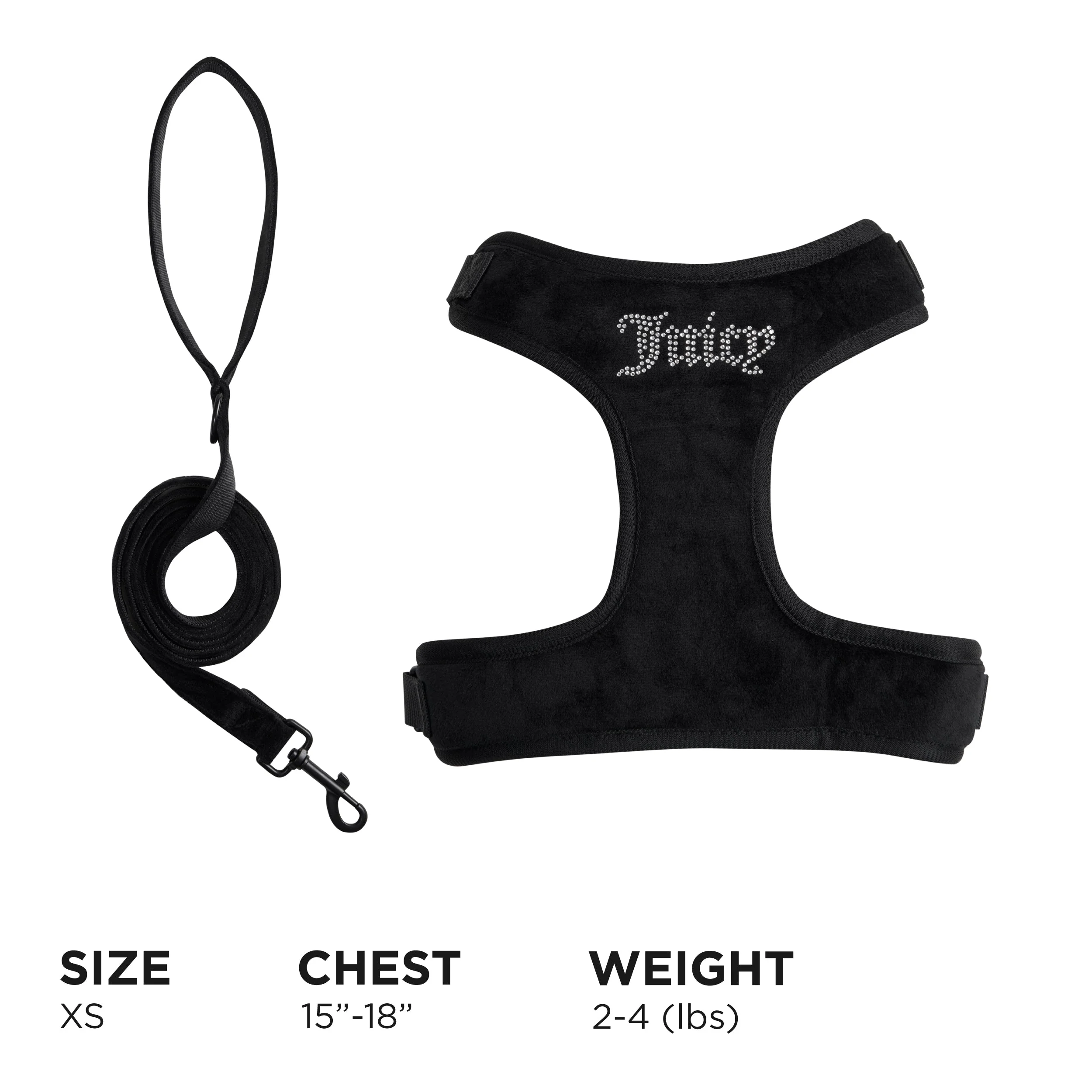Bling Velour Pet Harness and Leash Set