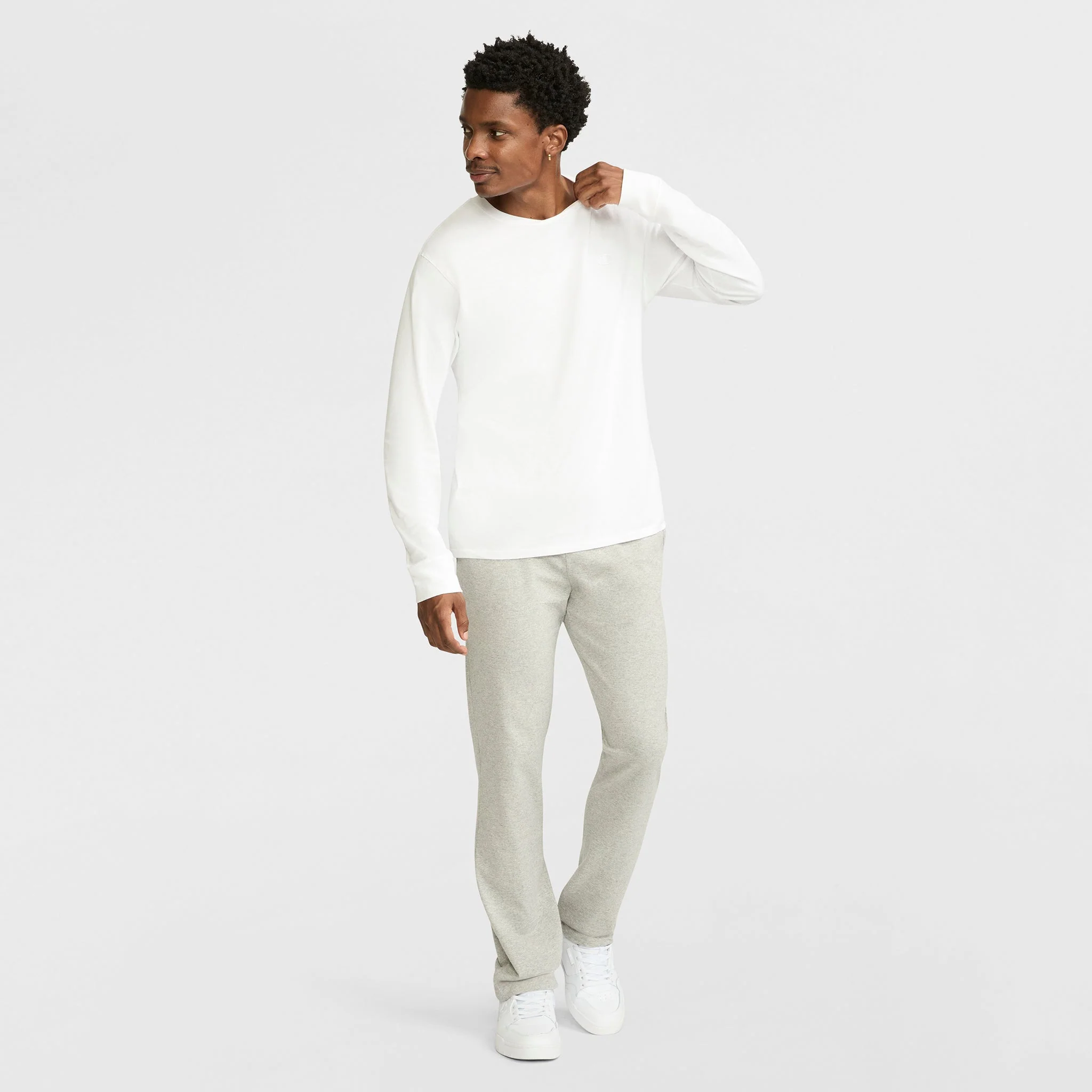Lightweight Lounge Pants, Open Hem, C Logo