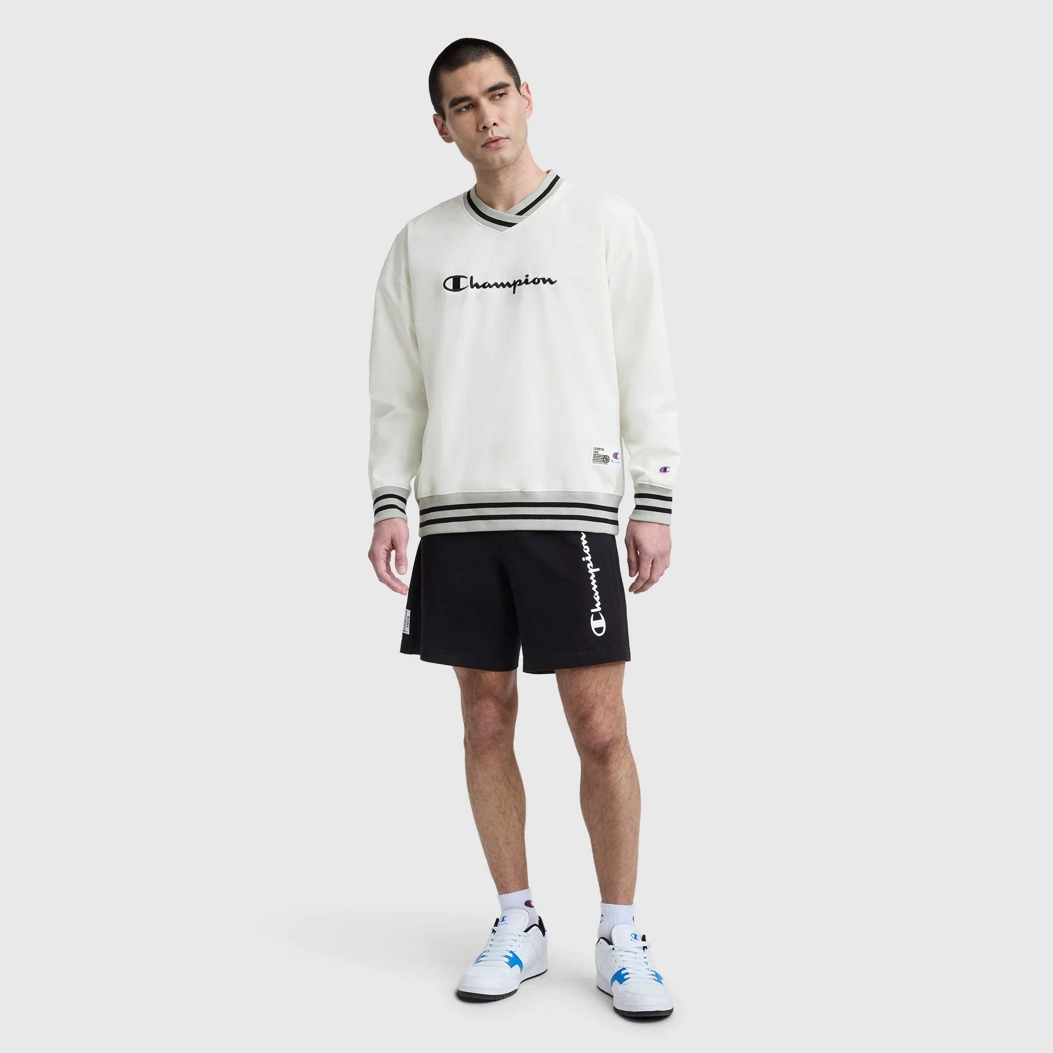 Gridiron V-Neck Pullover, C Logo