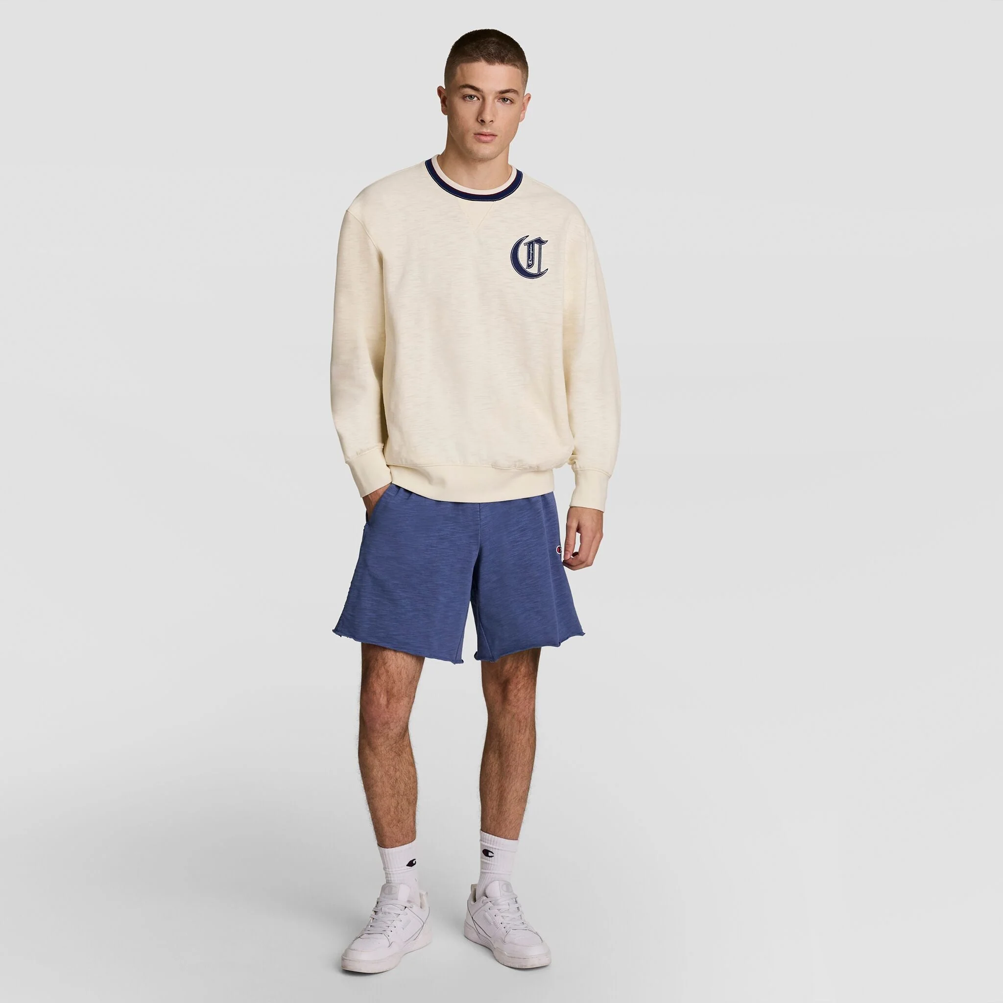 Modern Retro Washed Crew Sweatshirt, C Logo