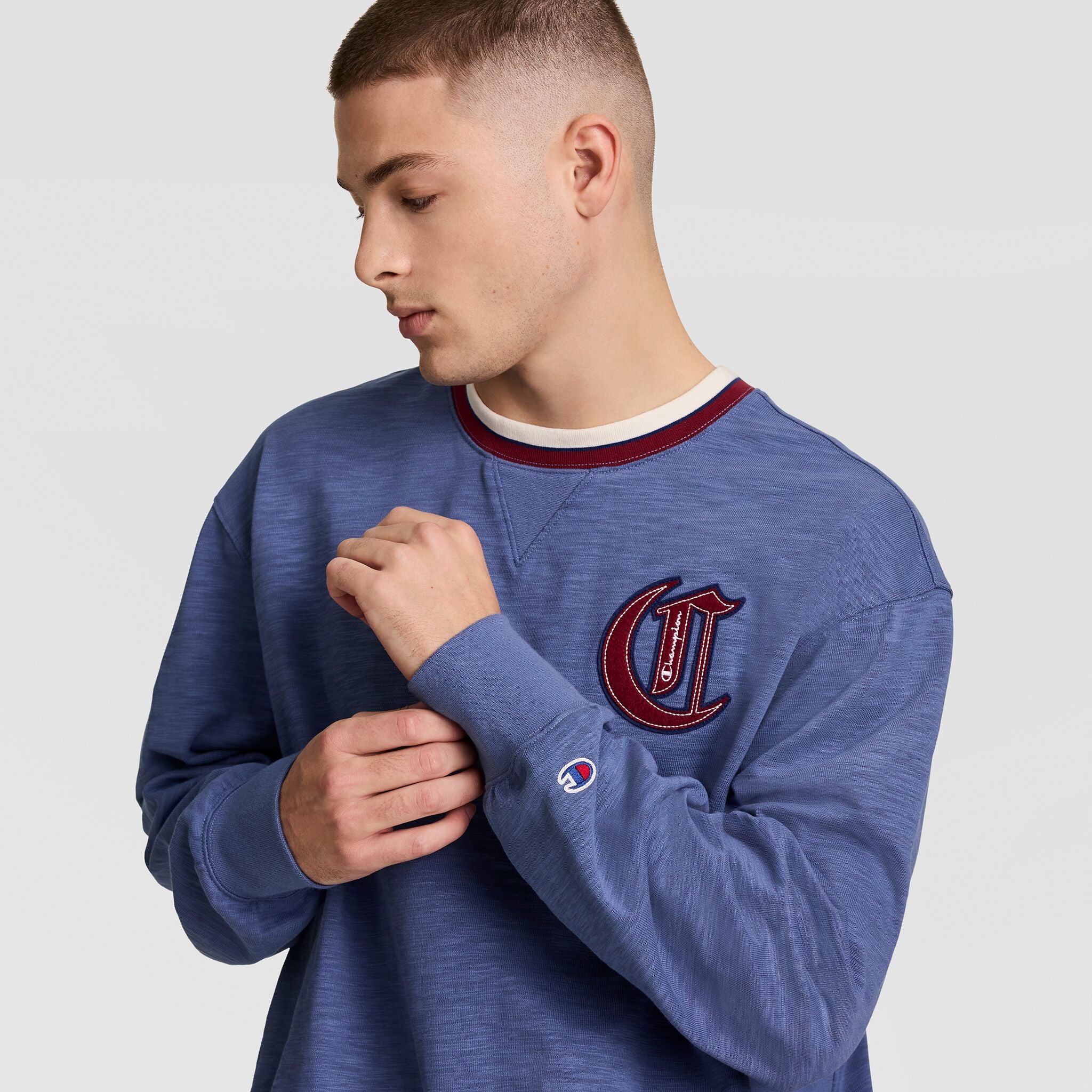 Modern Retro Washed Crew Sweatshirt, C Logo