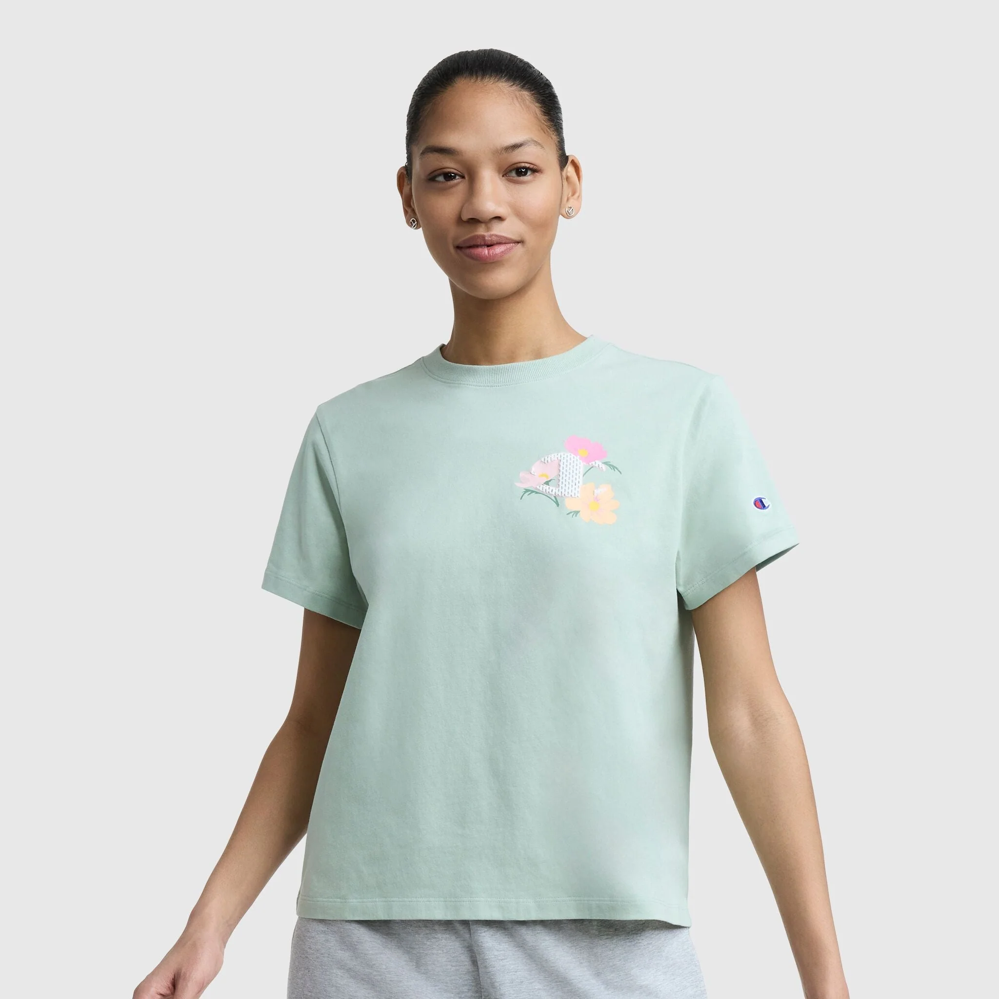 5264-floral-mesh-c-graphic-t-shirt-c-logo-1.webp Floral Mesh "C" Graphic T-Shirt, C Logo
