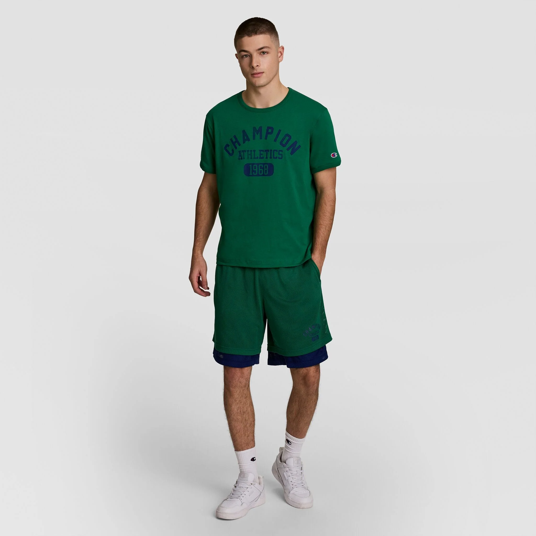 9" Gridiron Double Layer Short, C Logo