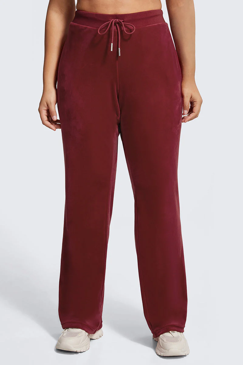 Plus-Size OG Big Bling Velour Track Pants