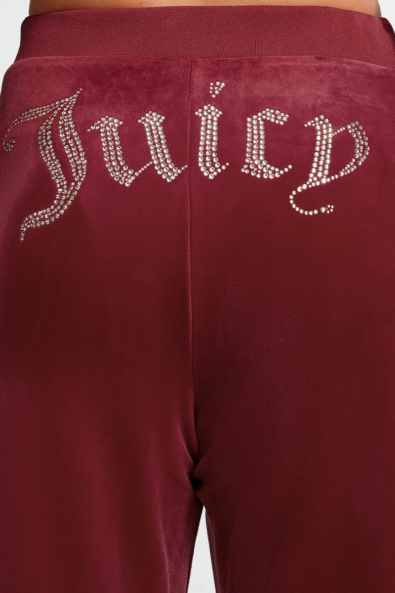 Plus-Size OG Big Bling Velour Track Pants