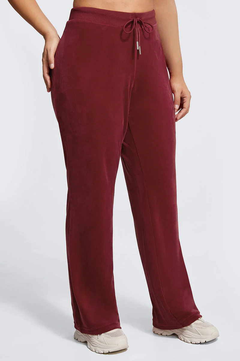 Plus-Size OG Big Bling Velour Track Pants