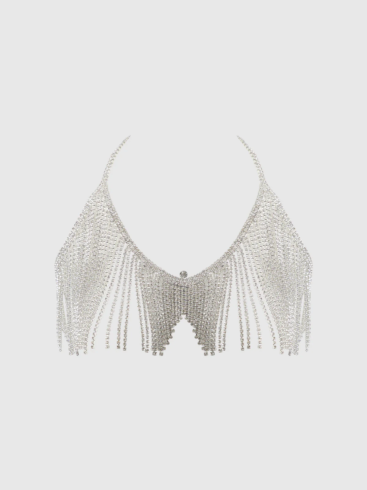 Ziggy Rhinestone Dangle V-Neck Bra