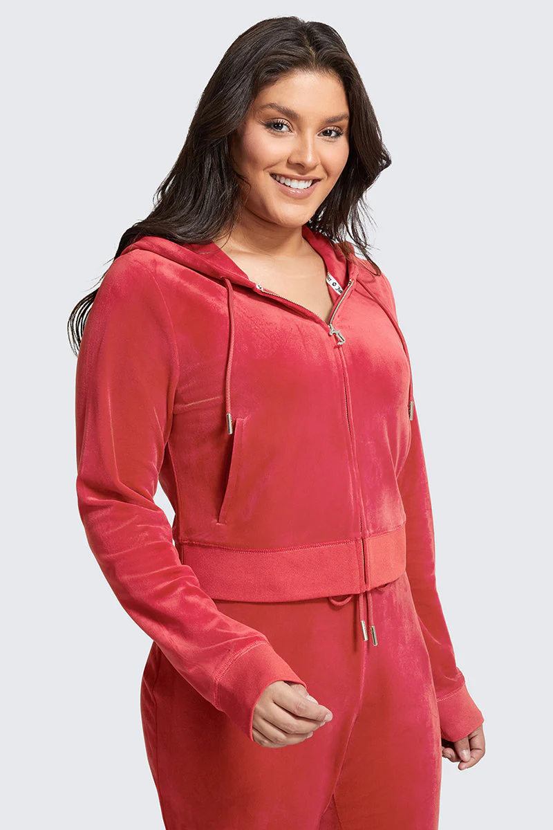 Plus-Size OG Big Bling Velour Hoodie
