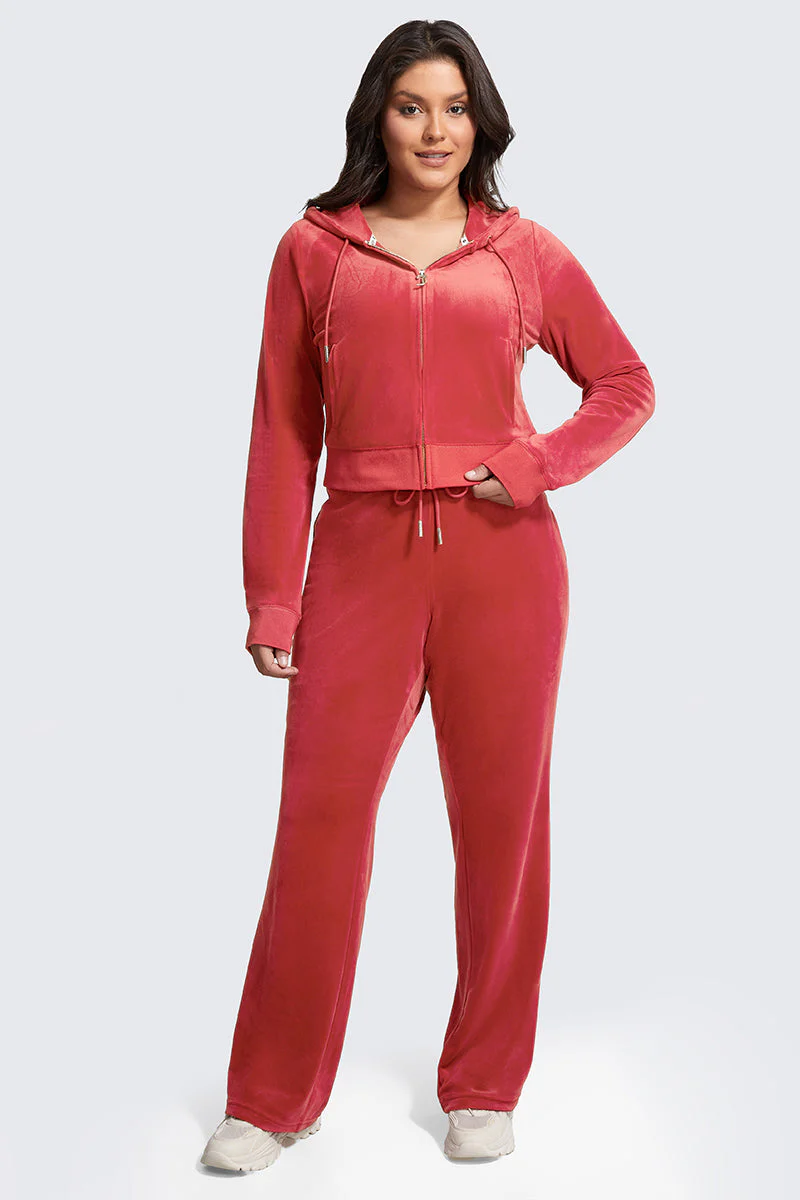 Plus-Size OG Big Bling Velour Hoodie