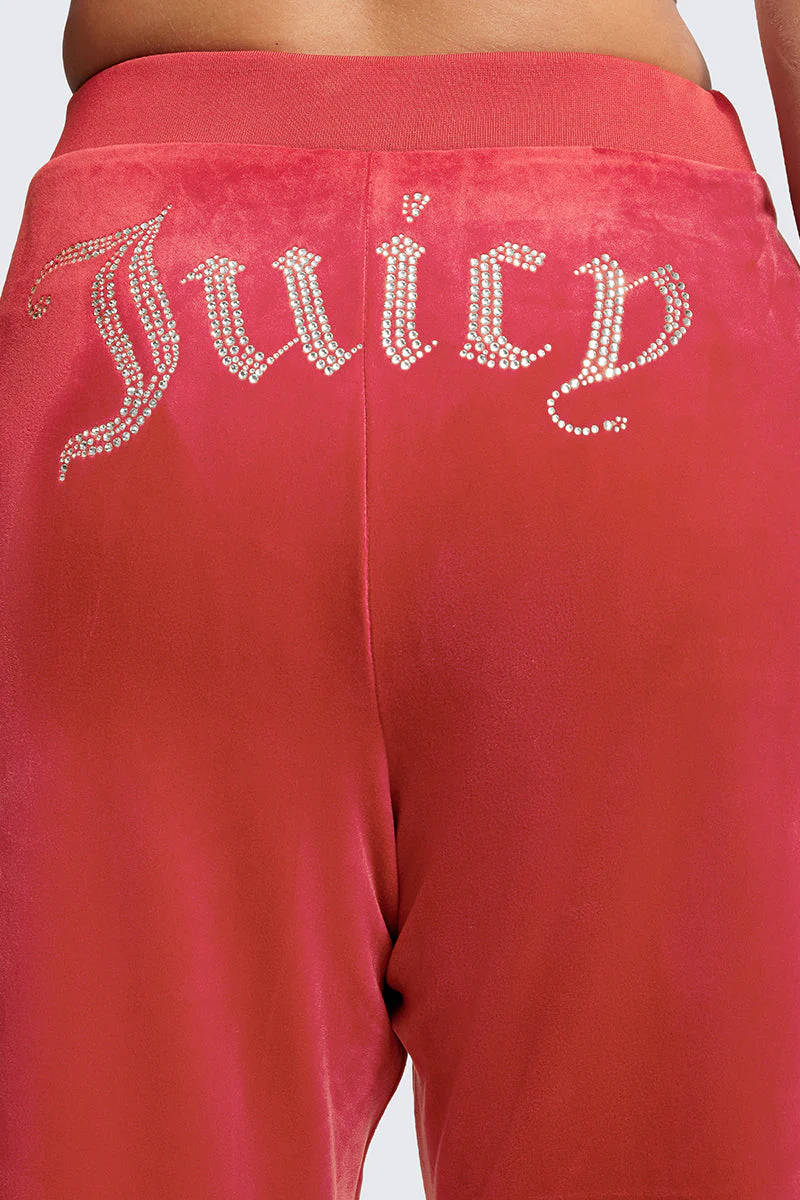 Plus-Size OG Big Bling Velour Track Pants
