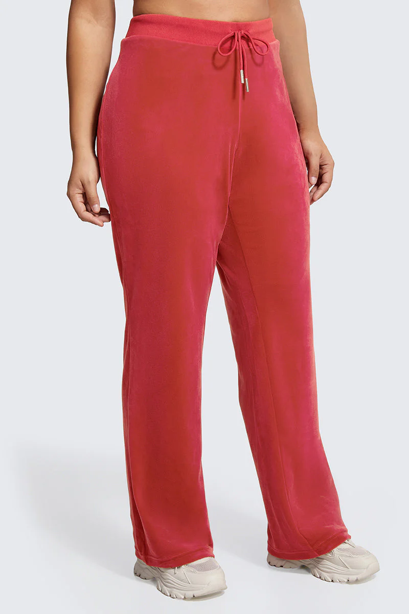 Plus-Size OG Big Bling Velour Track Pants