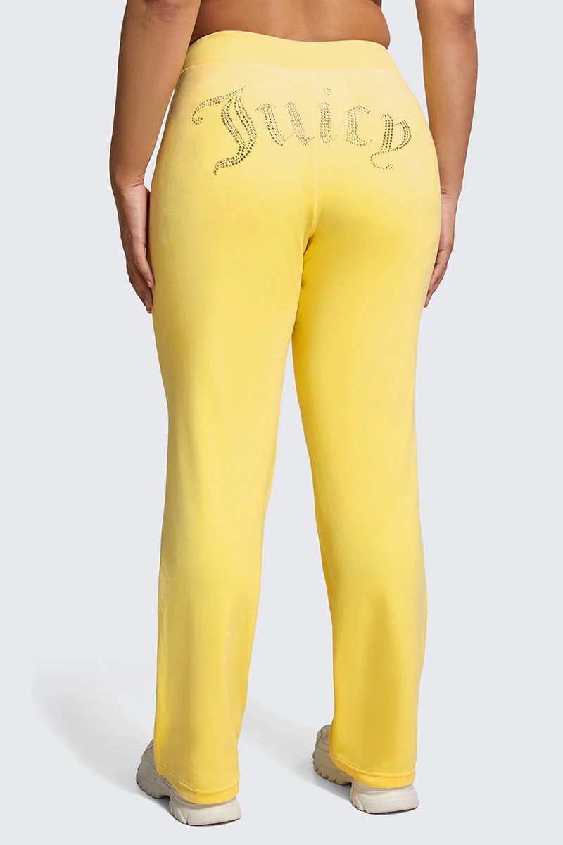 Plus-Size OG Big Bling Velour Track Pants