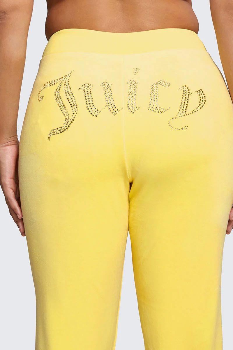 Plus-Size OG Big Bling Velour Track Pants