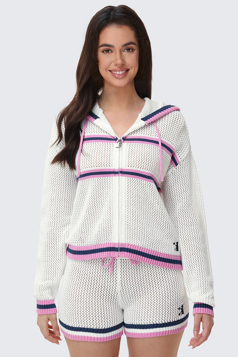 Mesh Zip-Up Hoodie