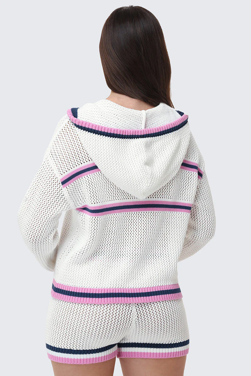Mesh Zip-Up Hoodie